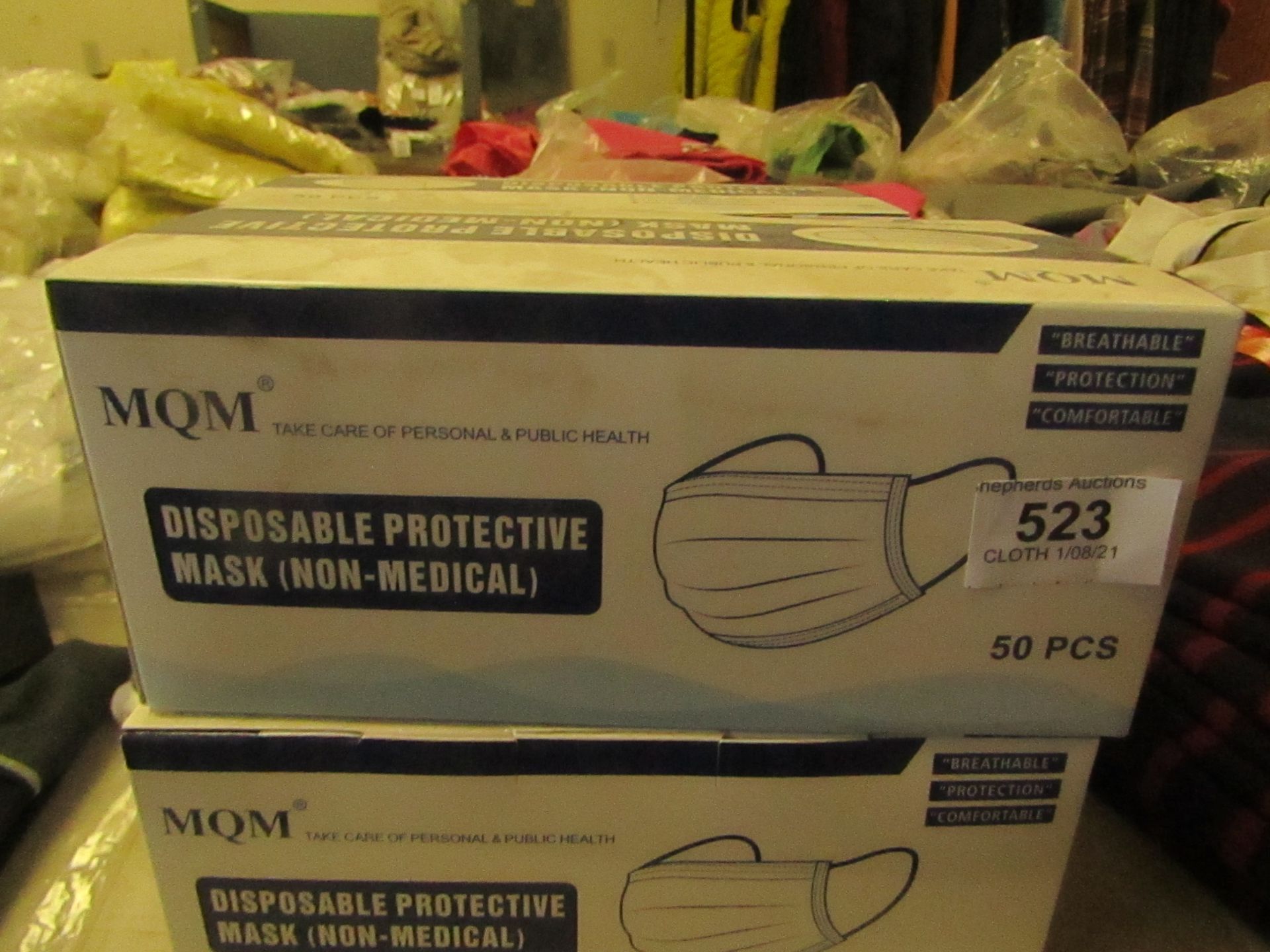 2 X Boxes of 50 Disposable Masks ( Non - Medical ) New & Boxed