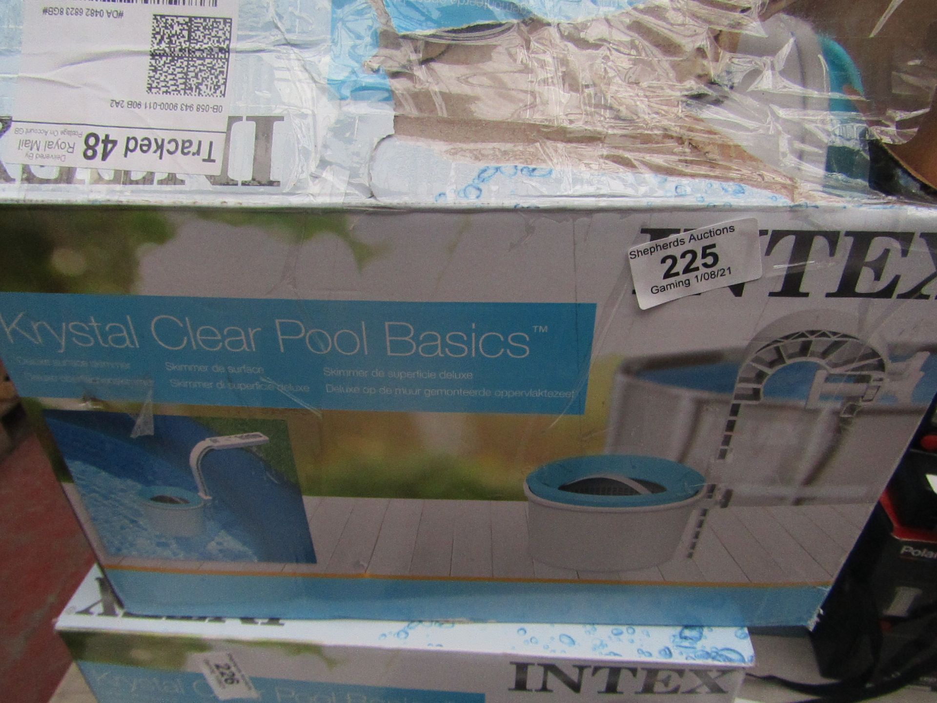 Intex Krystal {Pool Basics deluxe surface skimmer, unchecked and boxed