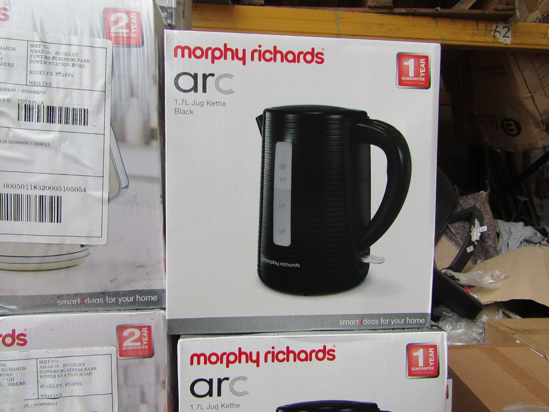 Morphy Richards Arc 1.7L jug black kettle, brand new and boxed. RRP £26.99