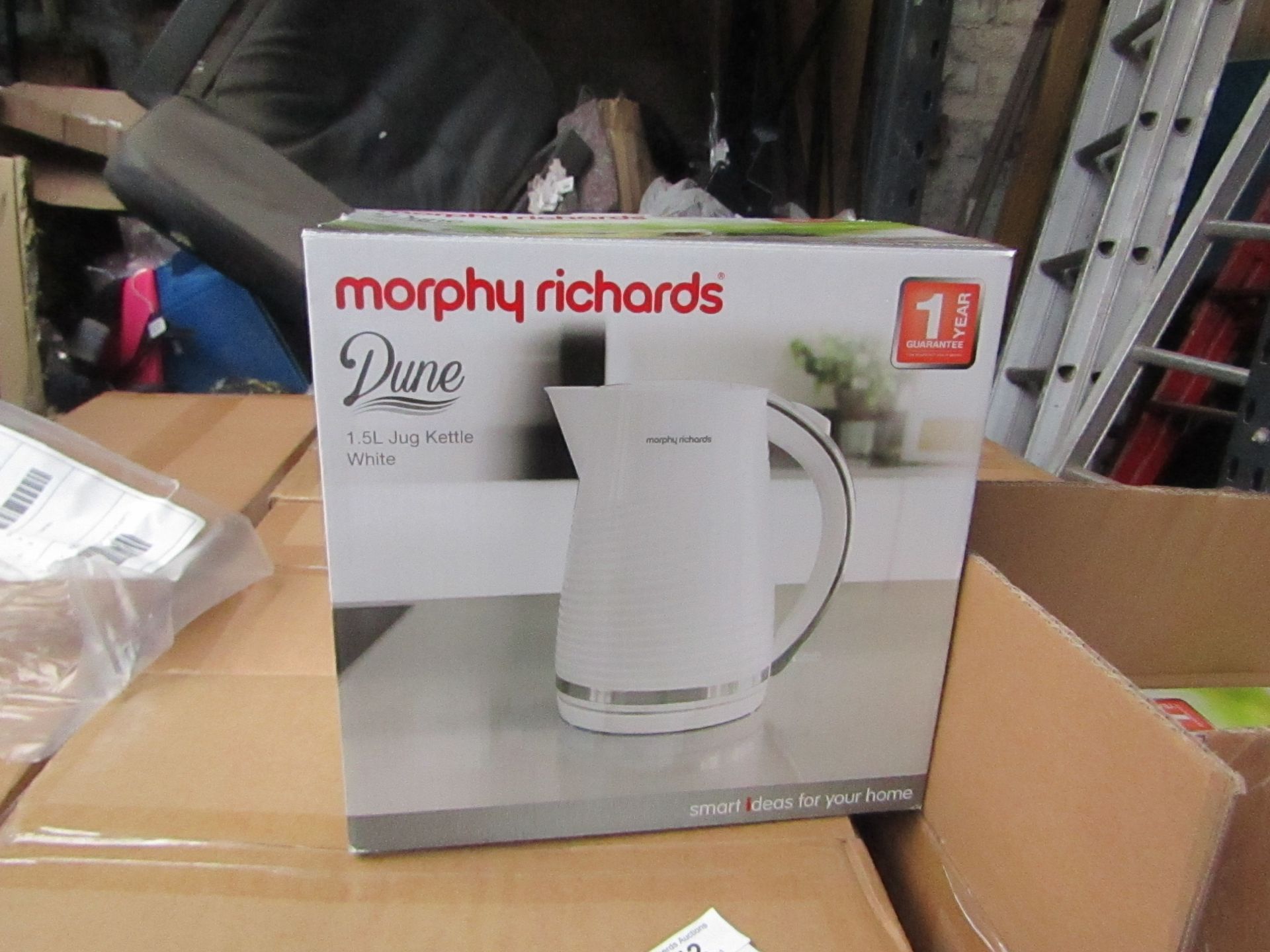 Morphy Richards Dune 1.7L white kettle, brand new and boxed. RRP £32.99