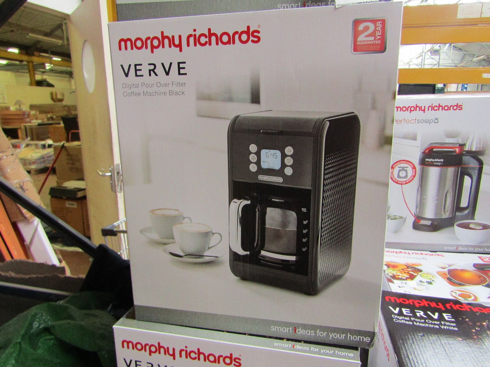 Morphy Richards Verve digital pour over filter coffee machine in black, brand new and boxed. RRP £