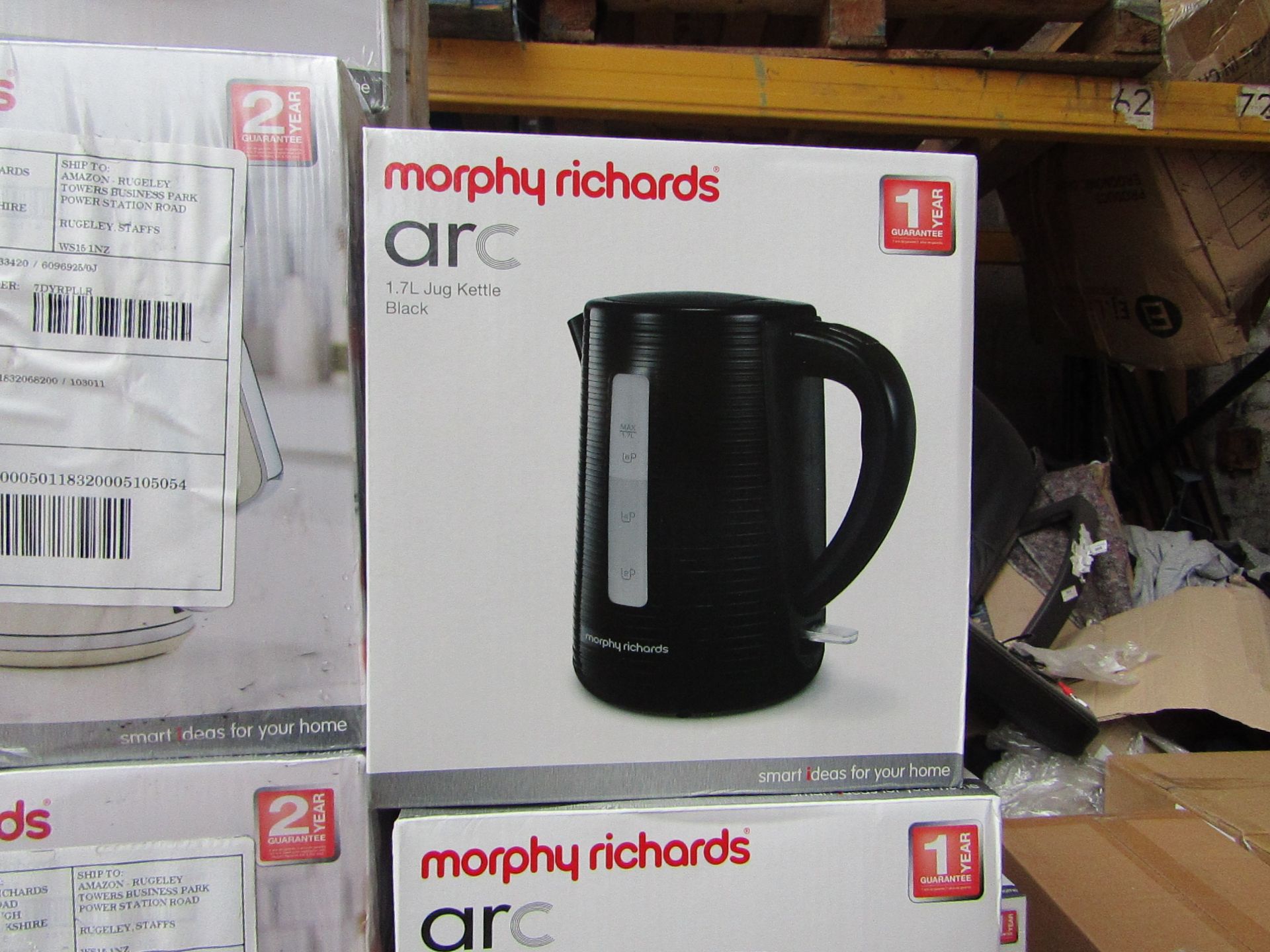 Morphy Richards Arc 1.7L jug black kettle, brand new and boxed. RRP £26.99