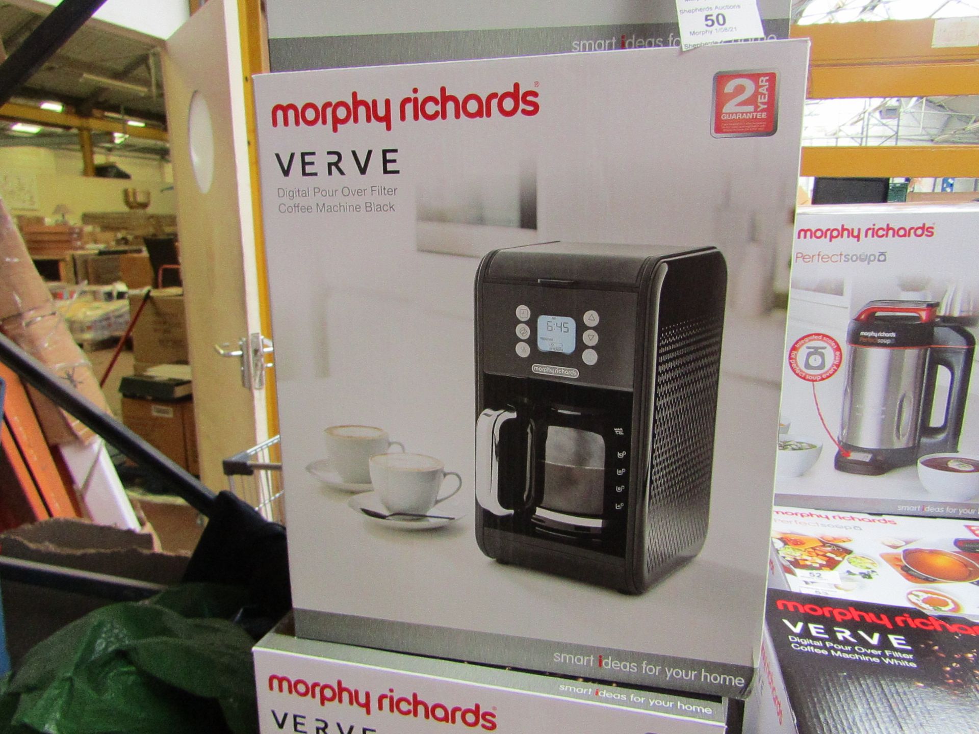 Morphy Richards Verve digital pour over filter coffee machine in black, brand new and boxed. RRP £