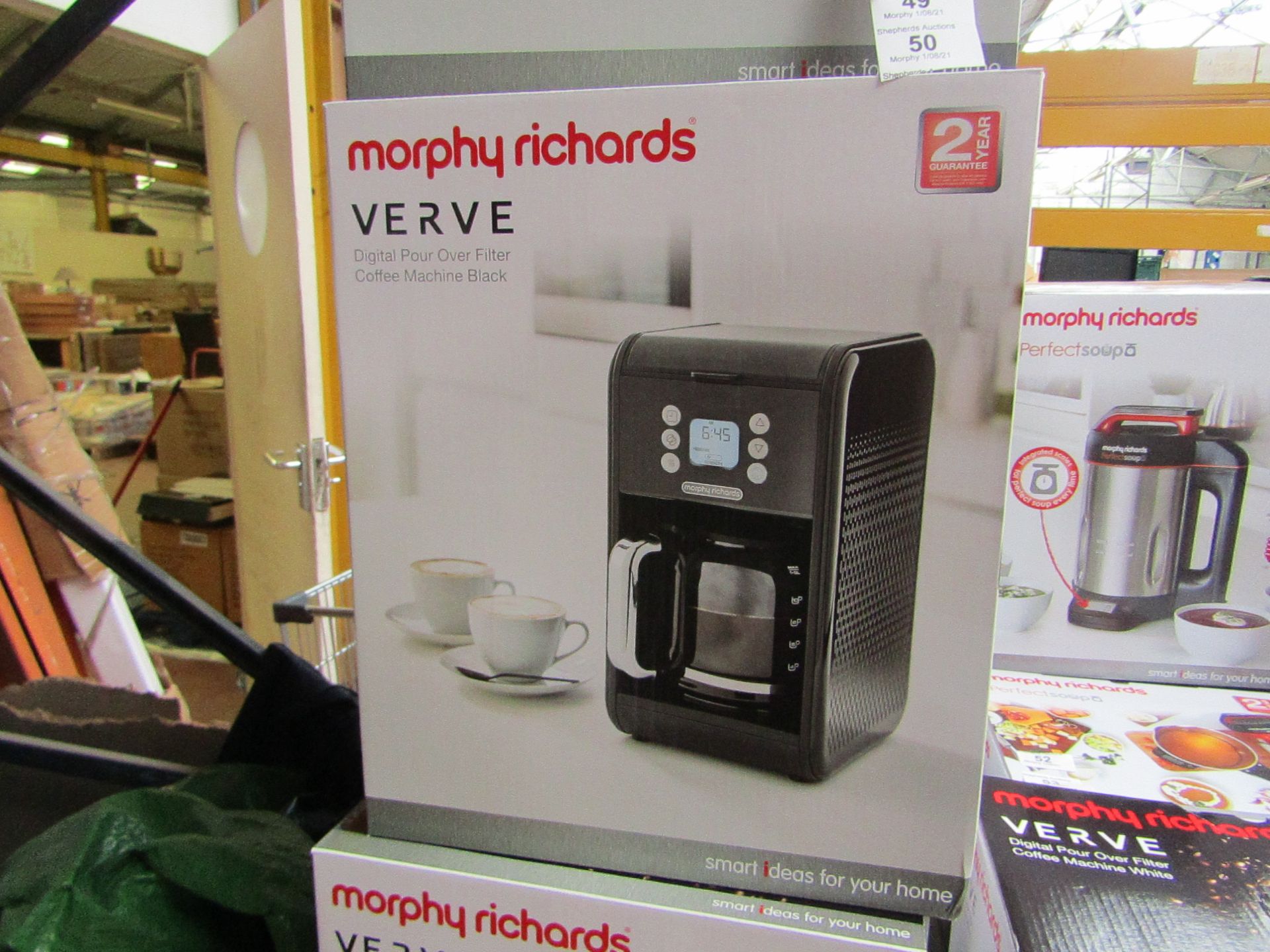 Morphy Richards Verve digital pour over filter coffee machine in black, brand new and boxed. RRP £