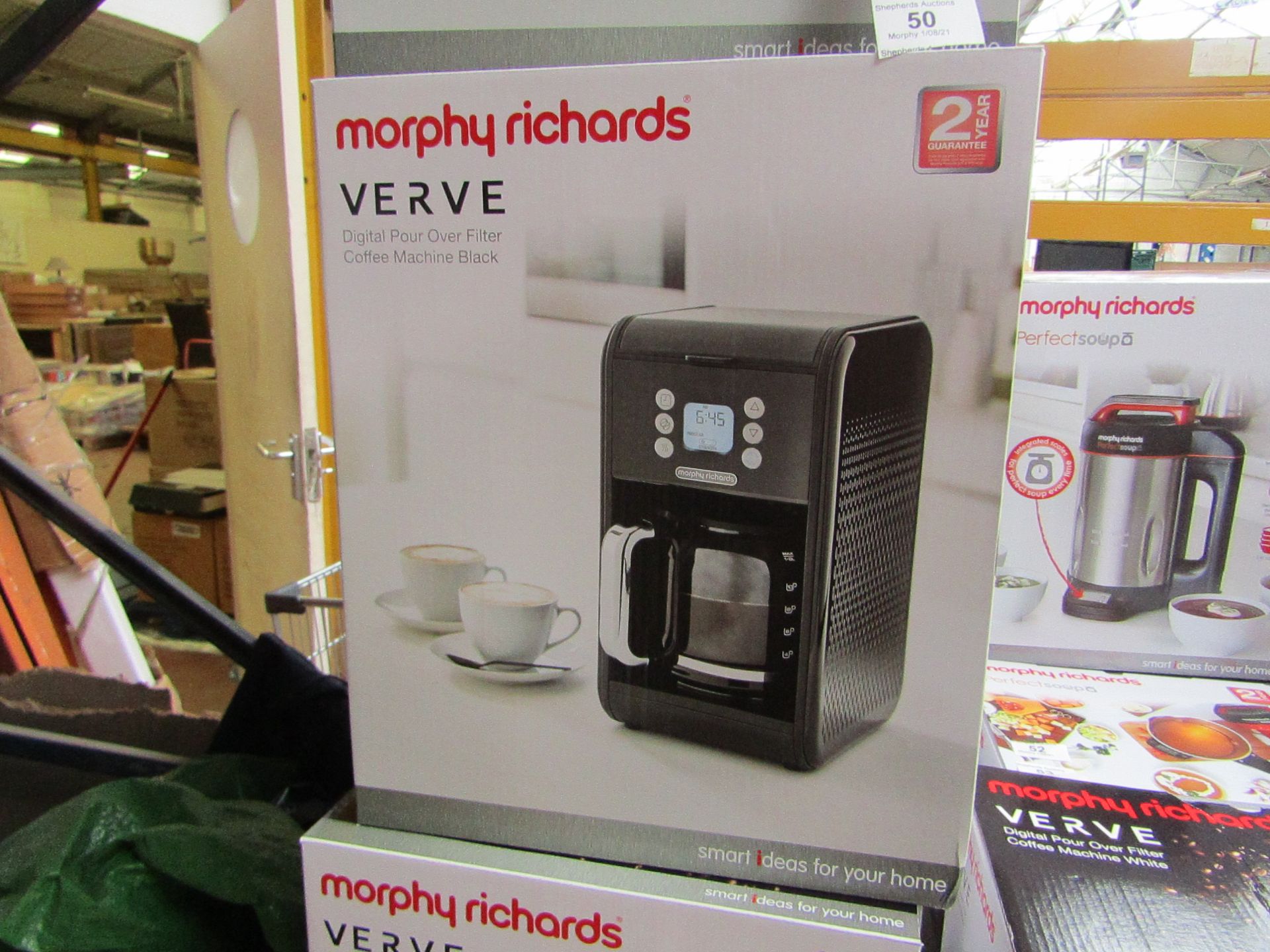 Morphy Richards Verve digital pour over filter coffee machine in black, brand new and boxed. RRP £