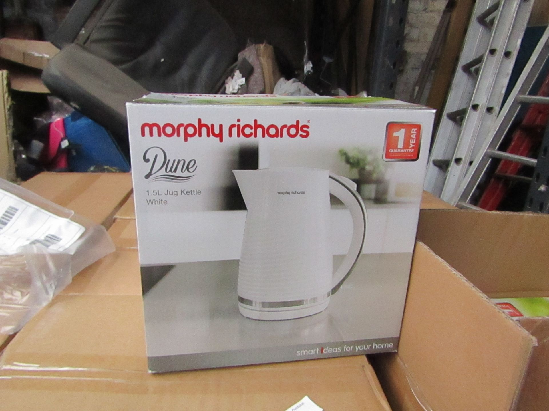 Morphy Richards Dune 1.7L white kettle, brand new and boxed. RRP £32.99