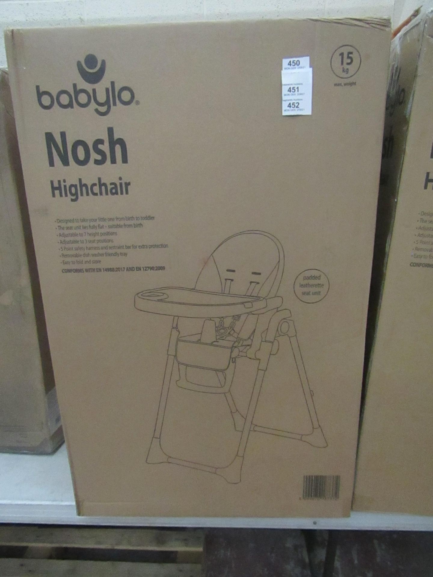 Babylo - NOSH High Chair - New & Boxed. RRP £99.