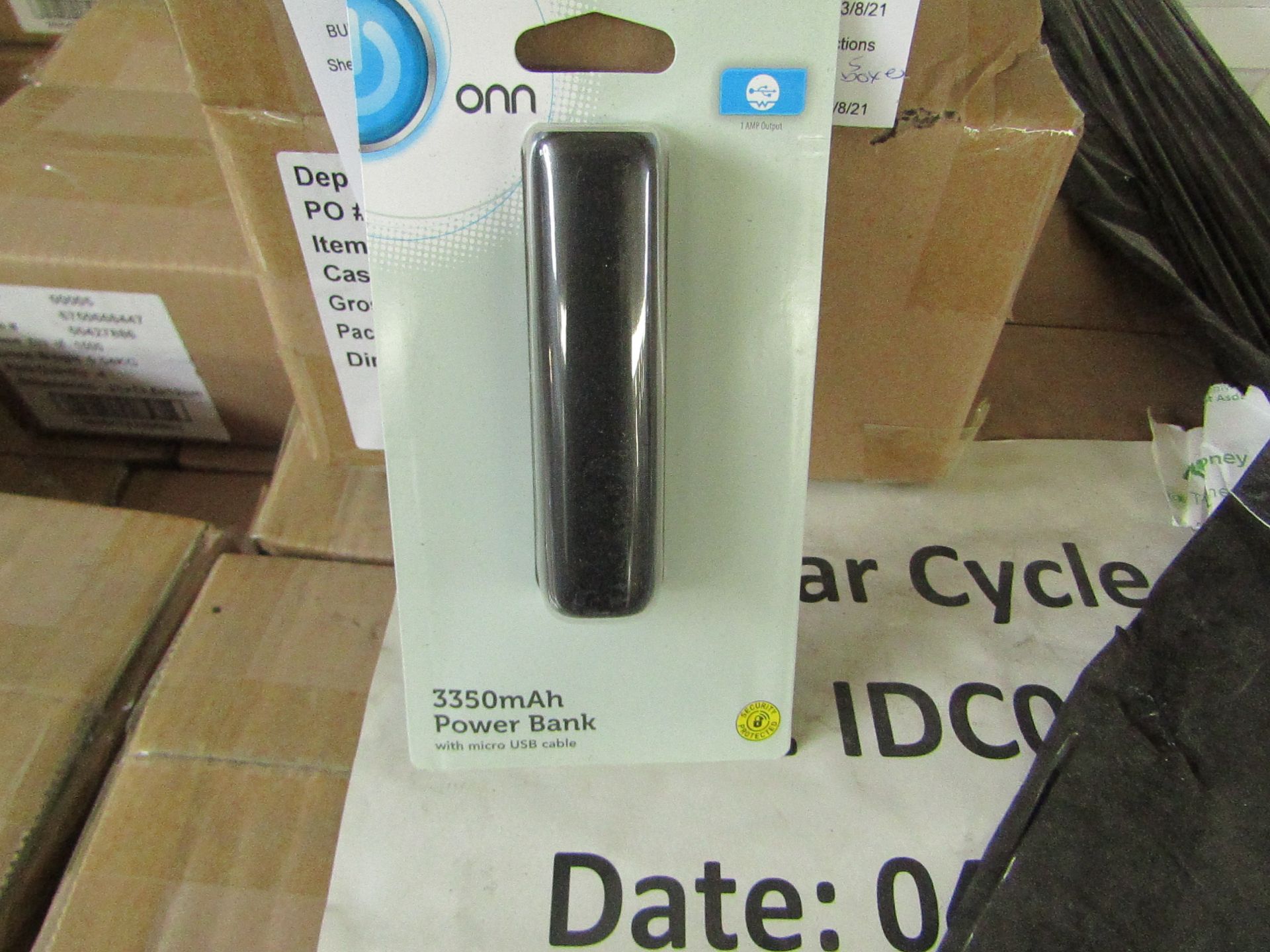 | 5x | ONN 3350MAH BOX OF 4 POWER BANK WITH MICRO USB CABLE | NEW & BOXED | NO ONLINE RESALE | SKU