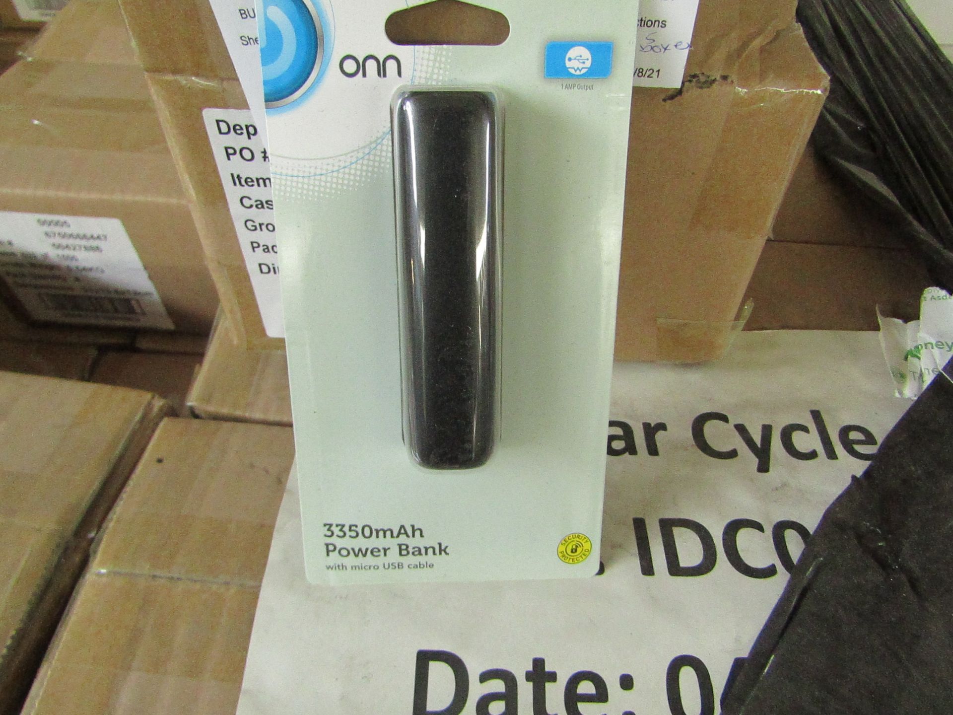 | 5x | ONN 3350MAH BOX OF 4 POWER BANK WITH MICRO USB CABLE | NEW & BOXED | NO ONLINE RESALE | SKU