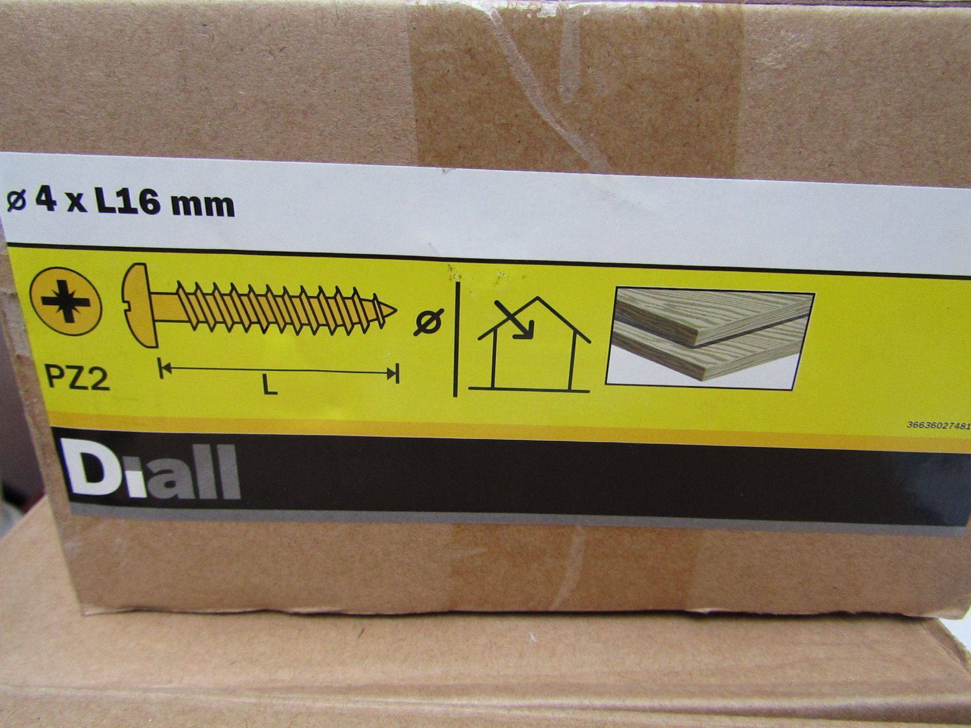 Diall - Wood Screws 4x16mm PZ2 - Quantity Unknown - Unused & Boxed.