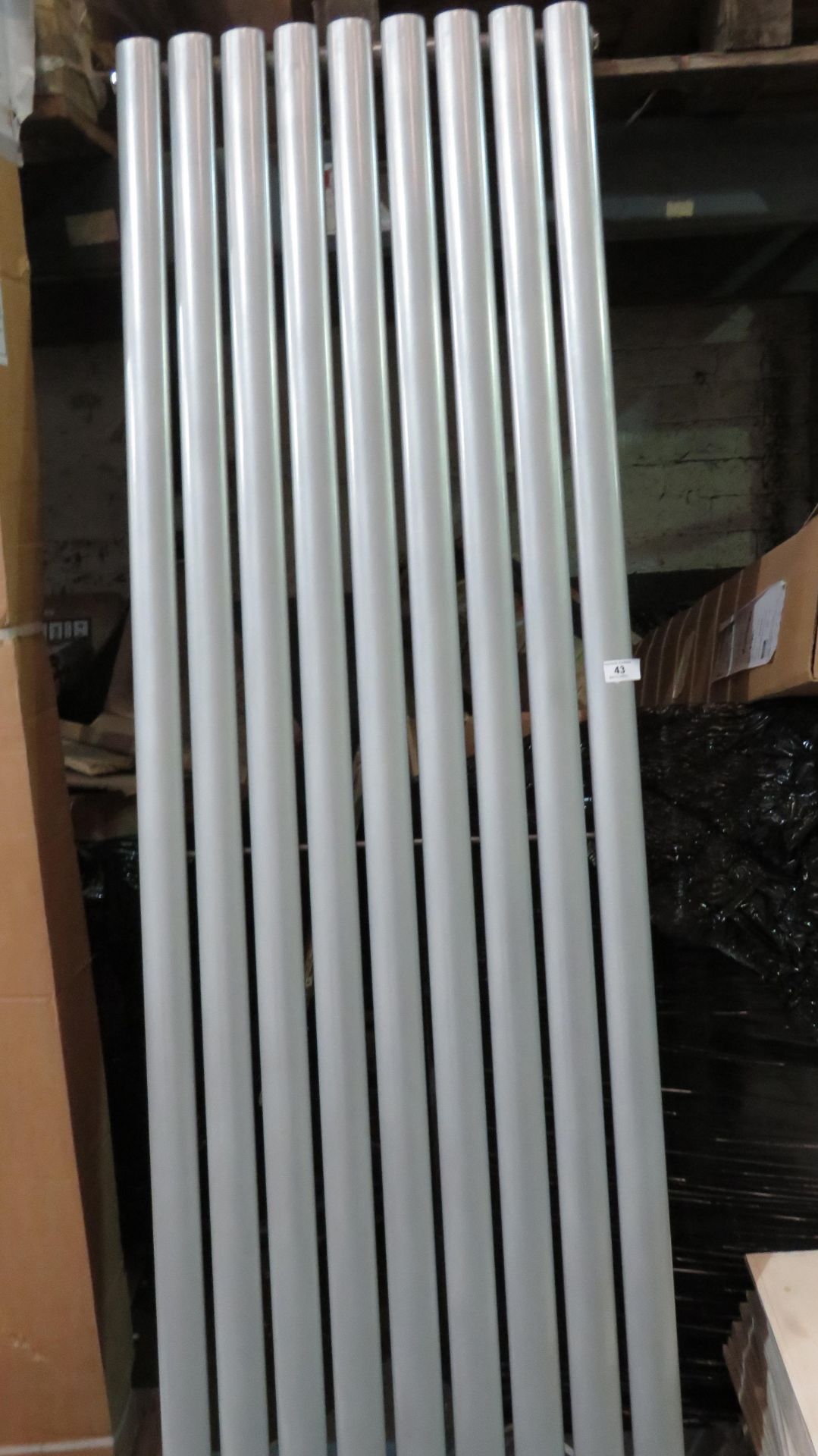 Silver Finish Decorative radiator, approx 1800 tall