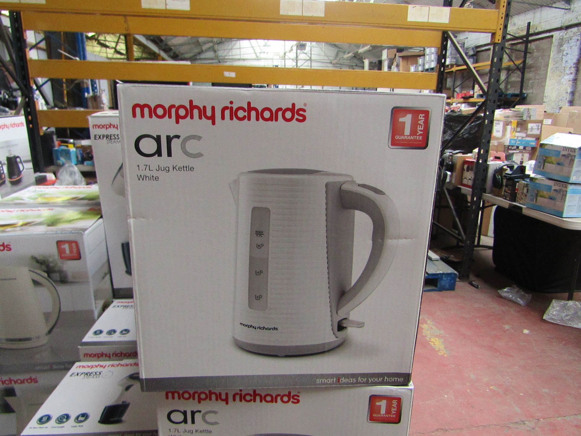 Morphy Richards Arc 1.7L jug white kettle, brand new and boxed. RRP £26.99