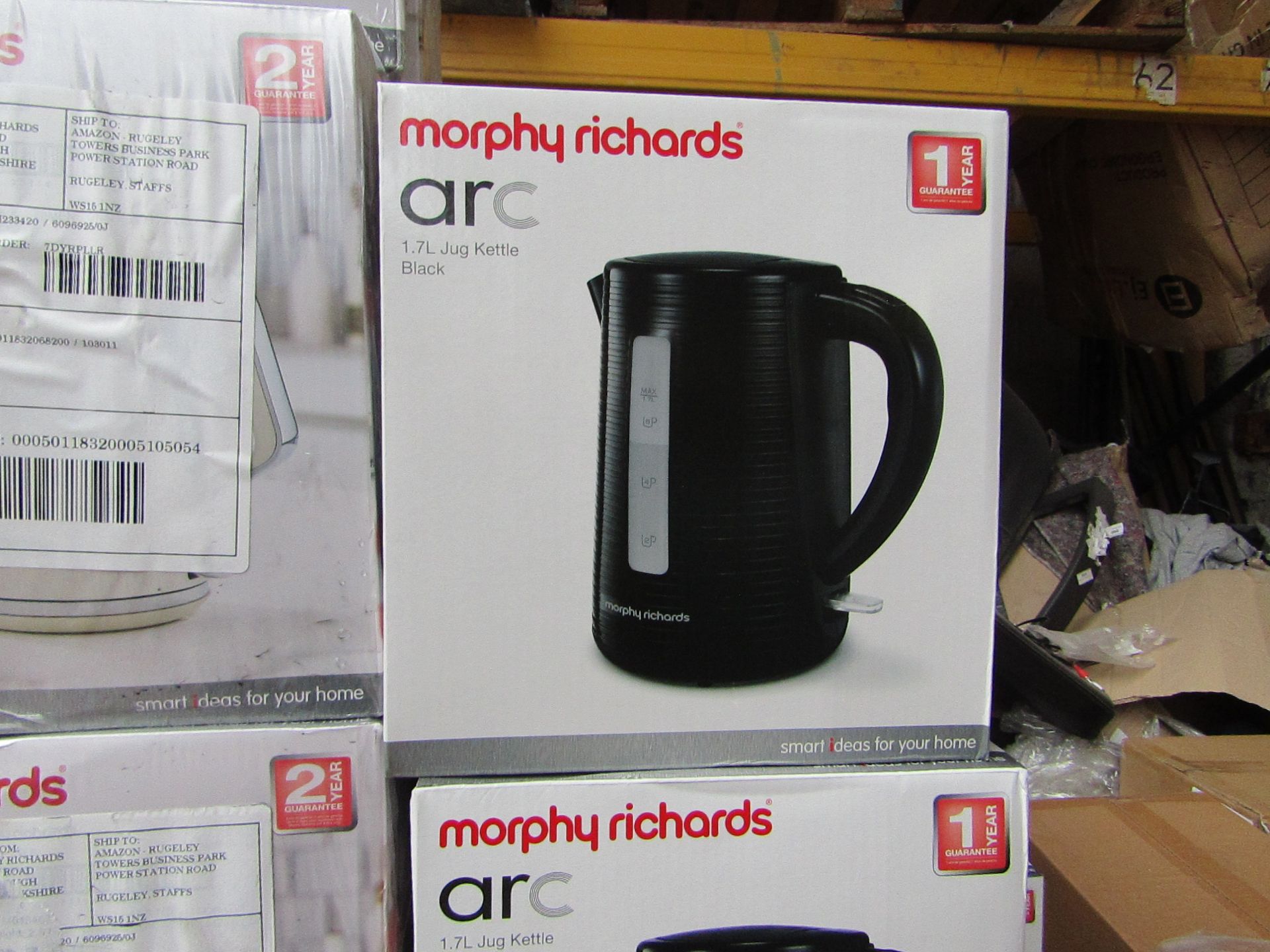 Morphy Richards Arc 1.7L jug black kettle, brand new and boxed. RRP £26.99