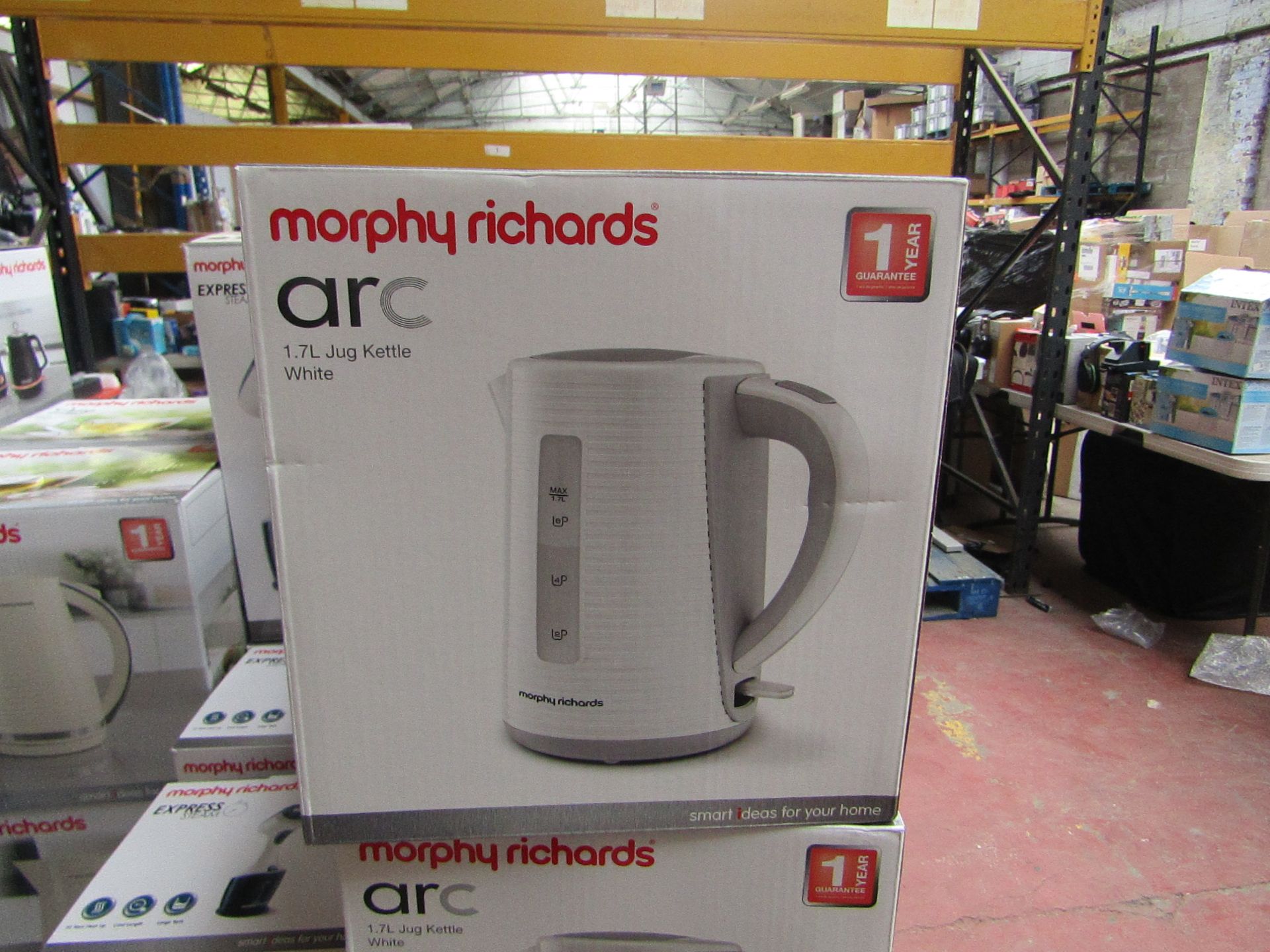 Morphy Richards Arc 1.7L jug white kettle, brand new and boxed. RRP £26.99