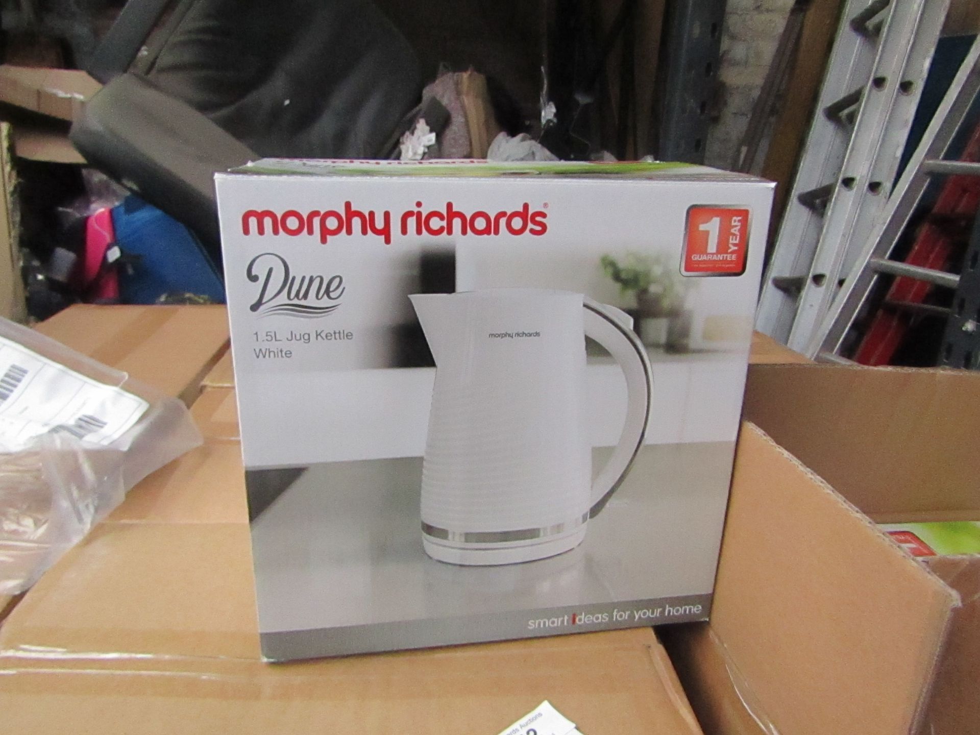 Morphy Richards Dune 1.7L white kettle, brand new and boxed. RRP £32.99