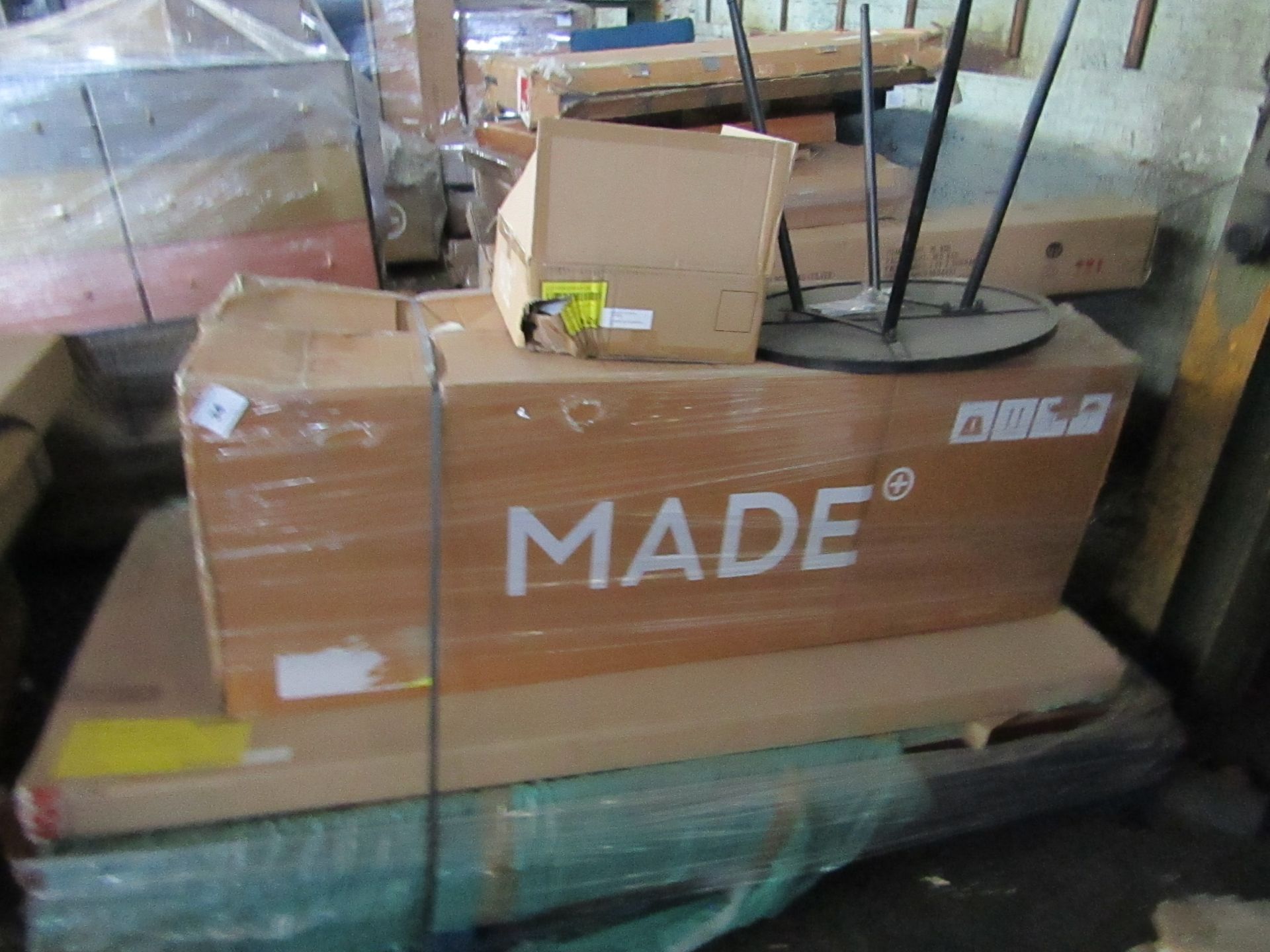 | 1X | PALLET OF FAULTY / MISSING PARTS / DAMAGED CUSTOMER RETURNS MADE.COM STOCK UNMANIFESTED |