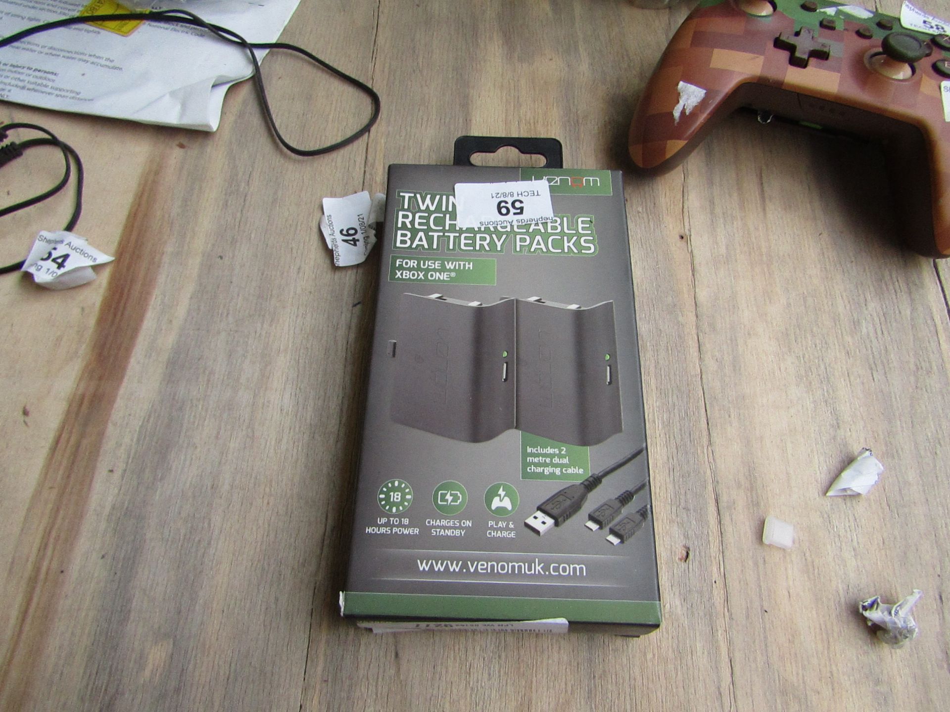 Venom Twin Rechargable Battery Pack for Xbox one - Untested & Boxed - RRP £20