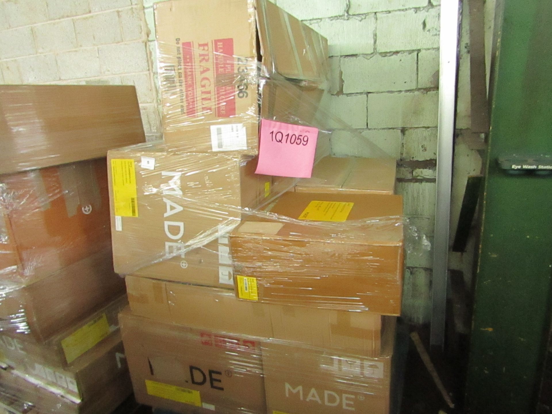 Mixed pallet of Made.com customer returns to include 15 items of stock with a total RRP of