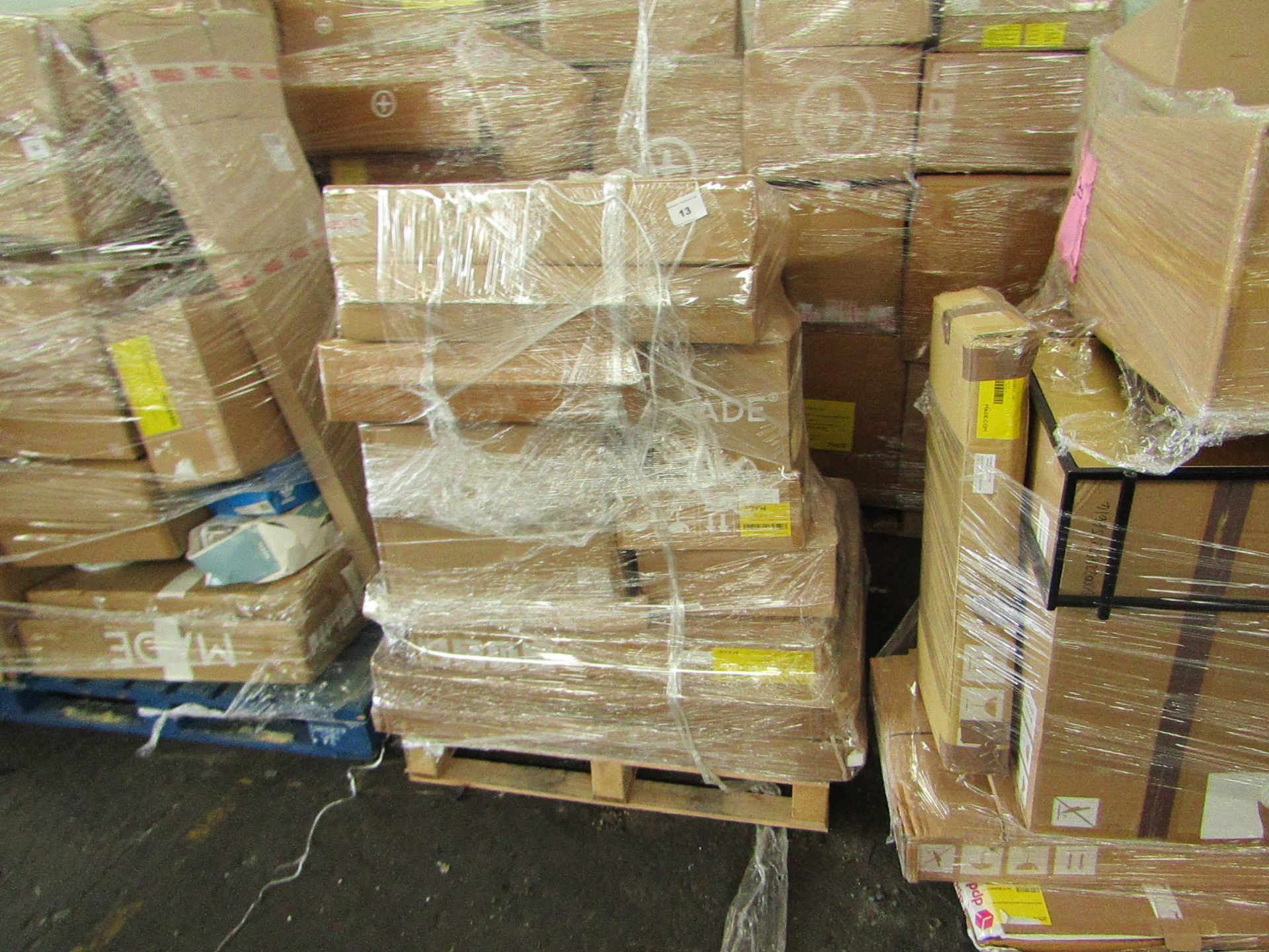 Mixed pallet of Made.com customer returns to include 14 items of stock with a total RRP of