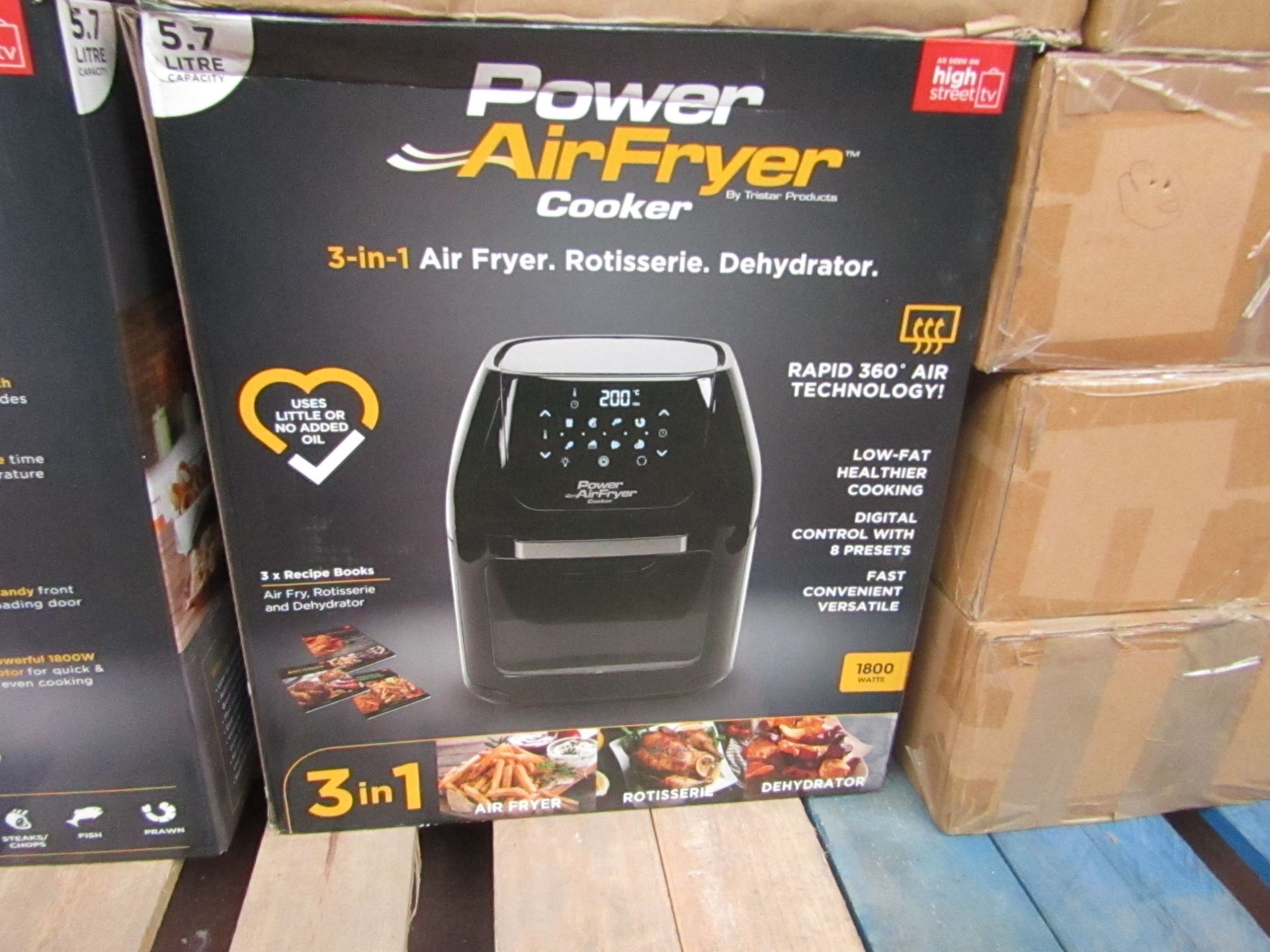 | 10X | POWER AIR FRYER 5.7L | UNCHECKED & BOXED | NO ONLINE RE-SALE | SKU C5060541513068 | RRP £