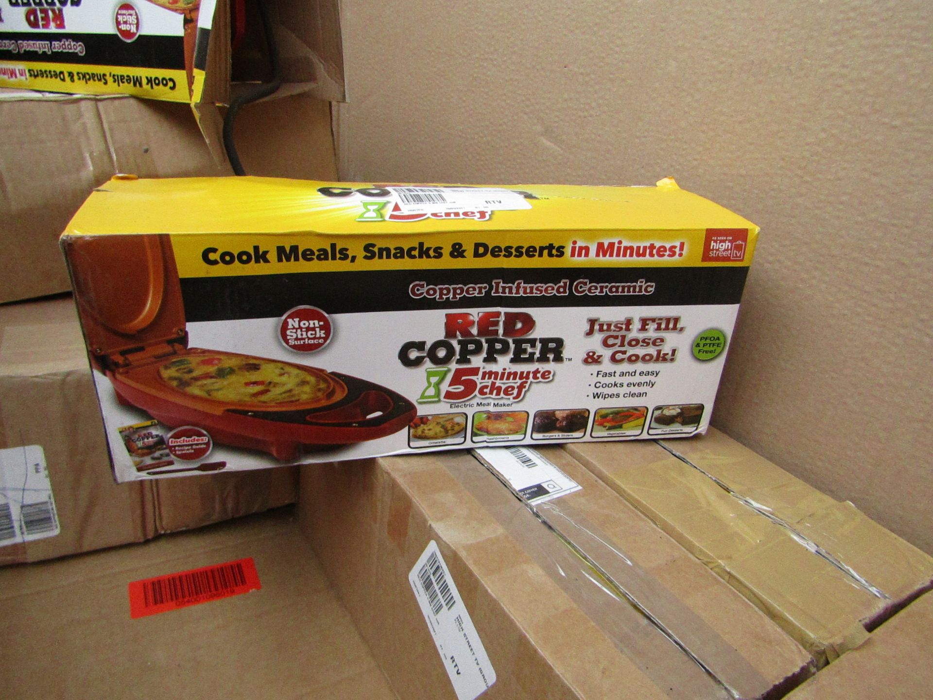 | 10X | RED COPPER CHEF ELECTRIC MEAL MAKERS | UNCHECKED AND BOXED | NO ONLINE RESALE | SKU