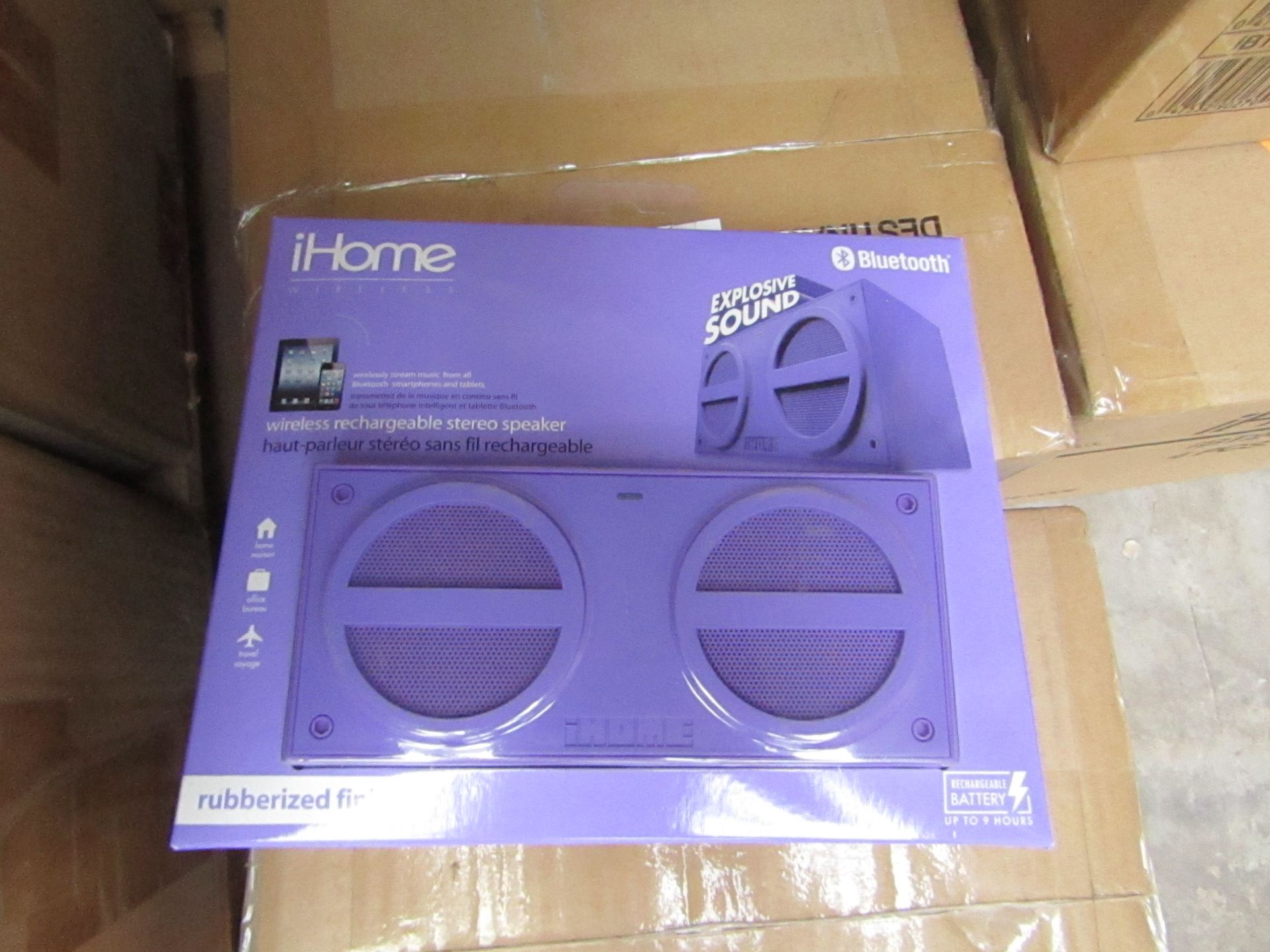 12x iHome wireless Bluetooth stereo speaker, new and packaged.