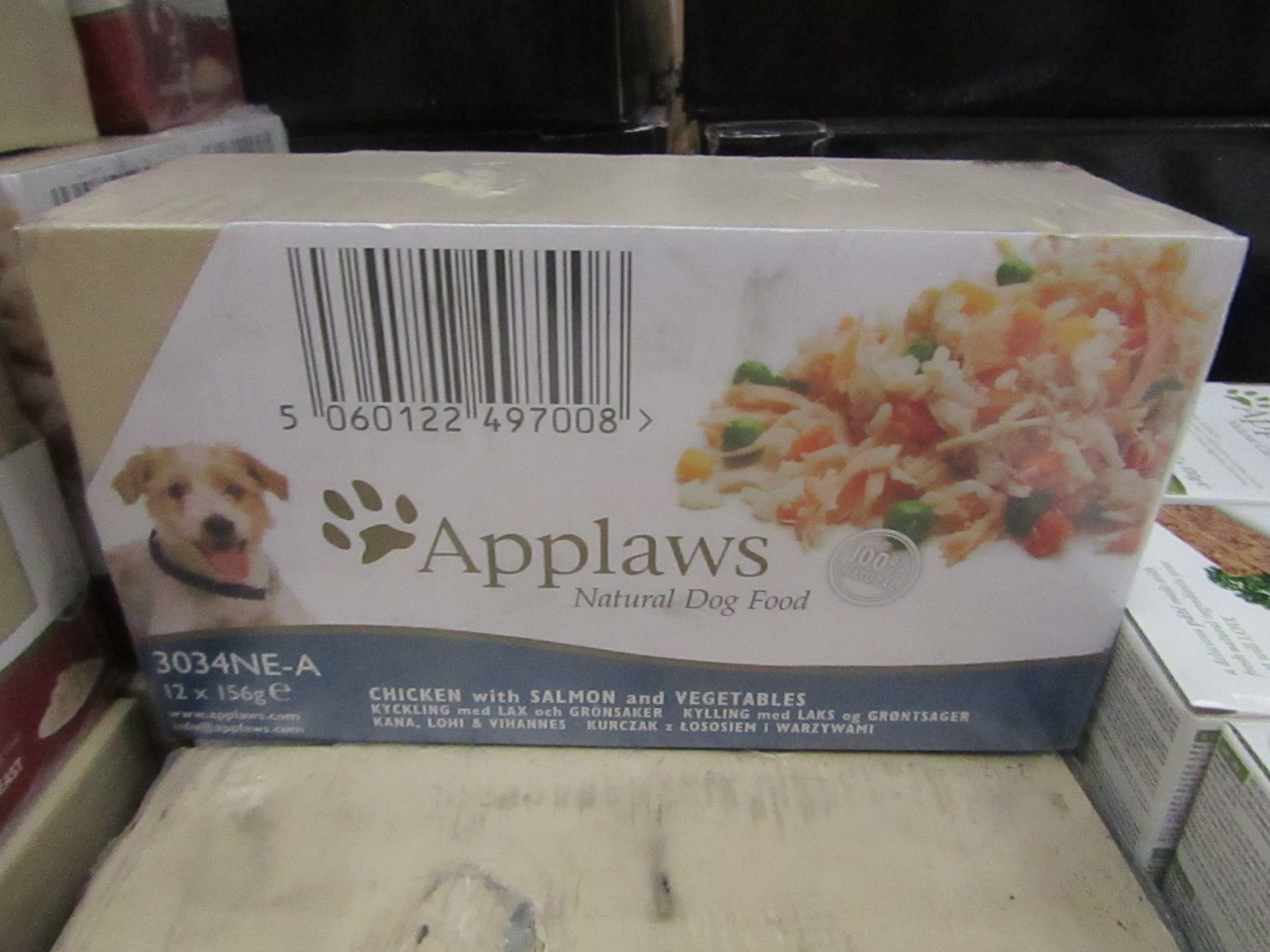 Applaws - Chicken with Salmon and Veg dog food (12x 156g) - BBDApril 2023.