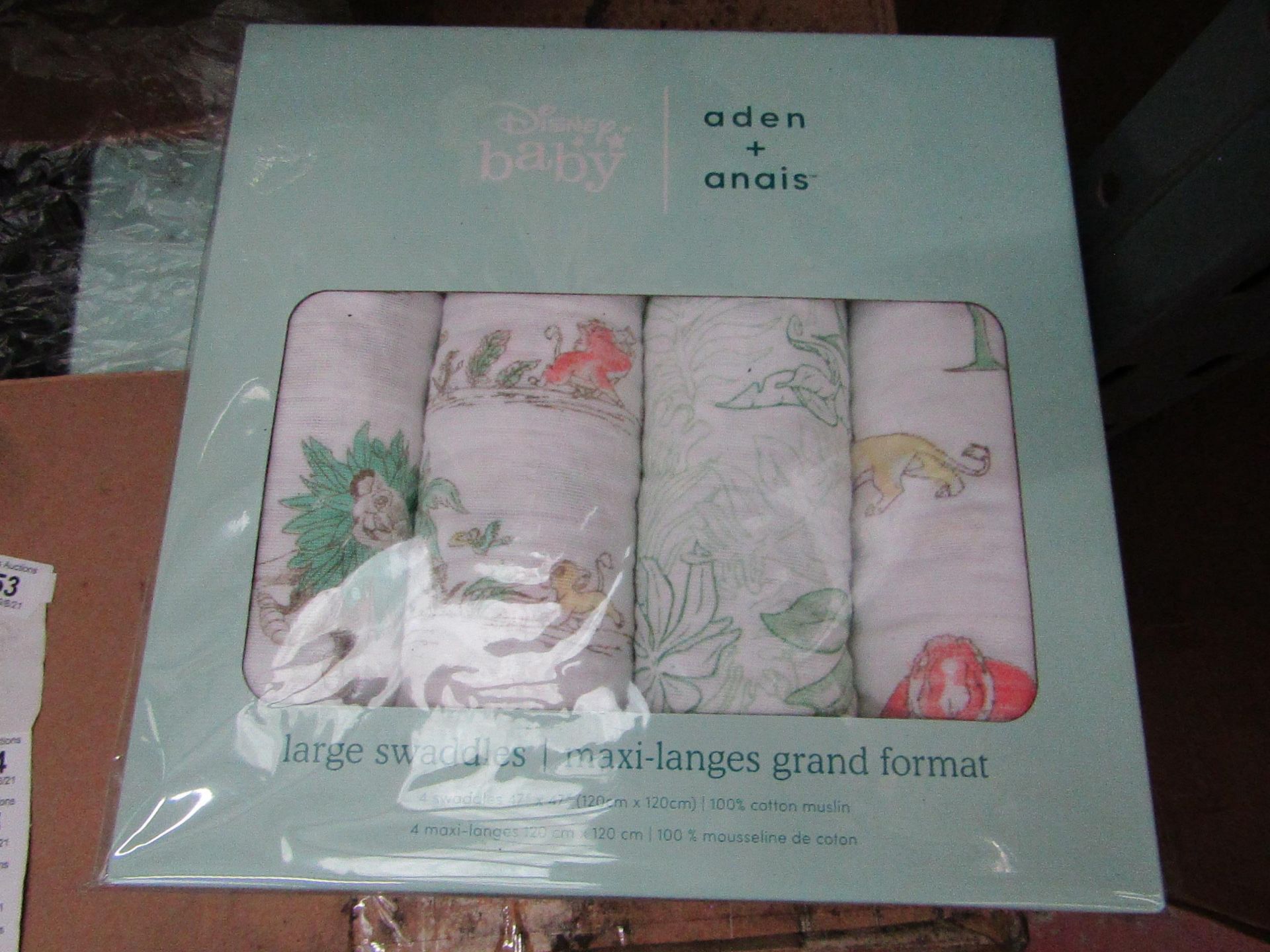aden + anais Disney Baby Winne the Pooh set of 4 Large Swaddles, new and sealed in box