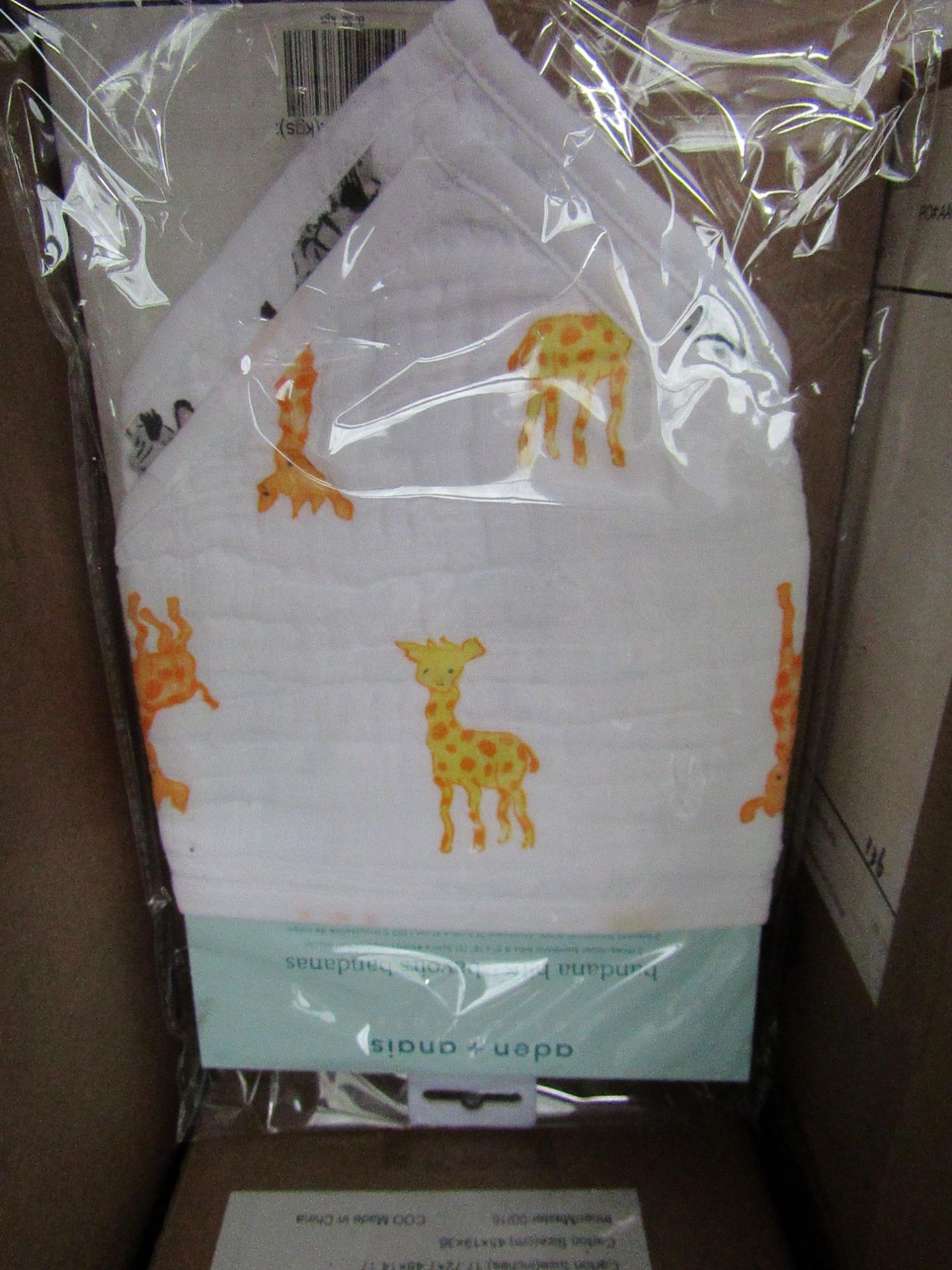aden + anais pack of 2 three layer Banana Bibs, new and sealed in box
