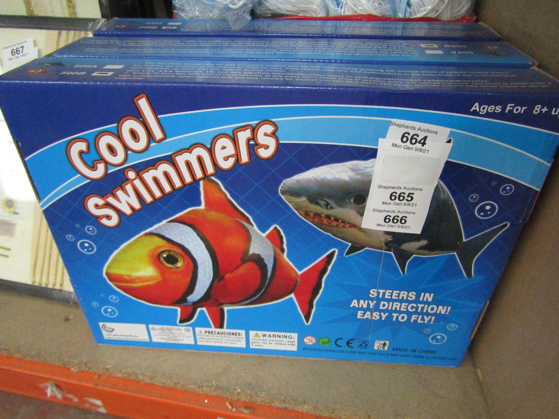 Nico - Cool Swimmers Remote Control Flying Fish Swim Through The Air - Unused & Boxed.