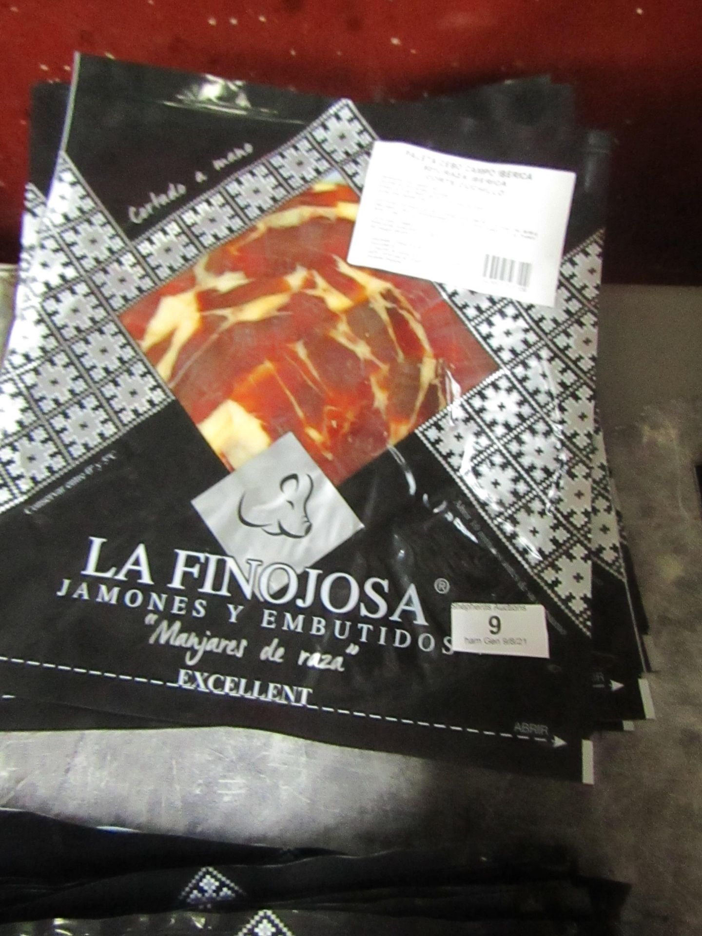 10 x La Finojosa 100g packets Sliced Iberian cured ham in slices. BB 18.3.22 RRP £16.25 per packet