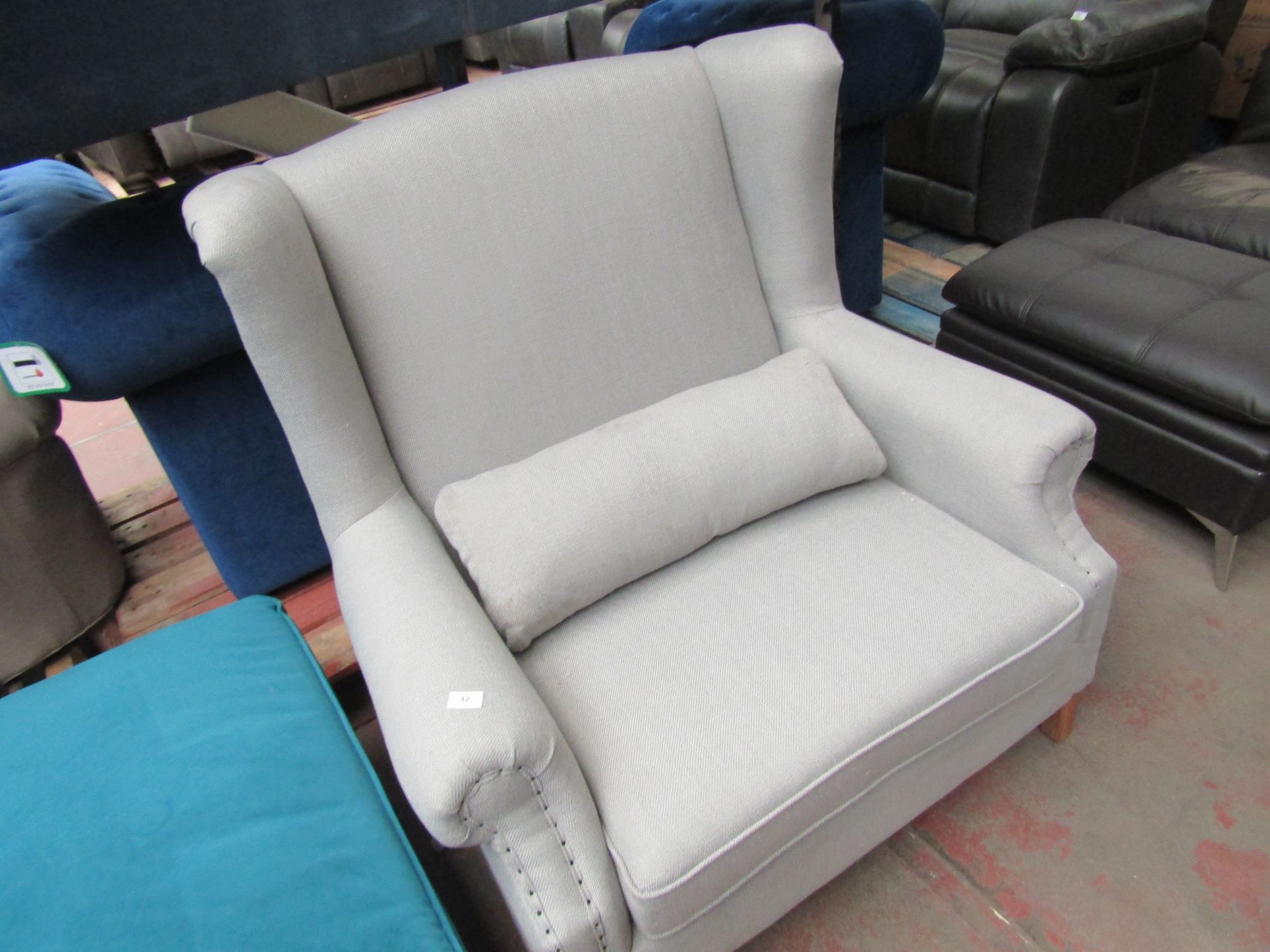 1 x Cox & Cox Ana Oversized Armchair Grey RRP £1,225,00 SKU COX-1220893 TOTAL RRP £995 This lot is a