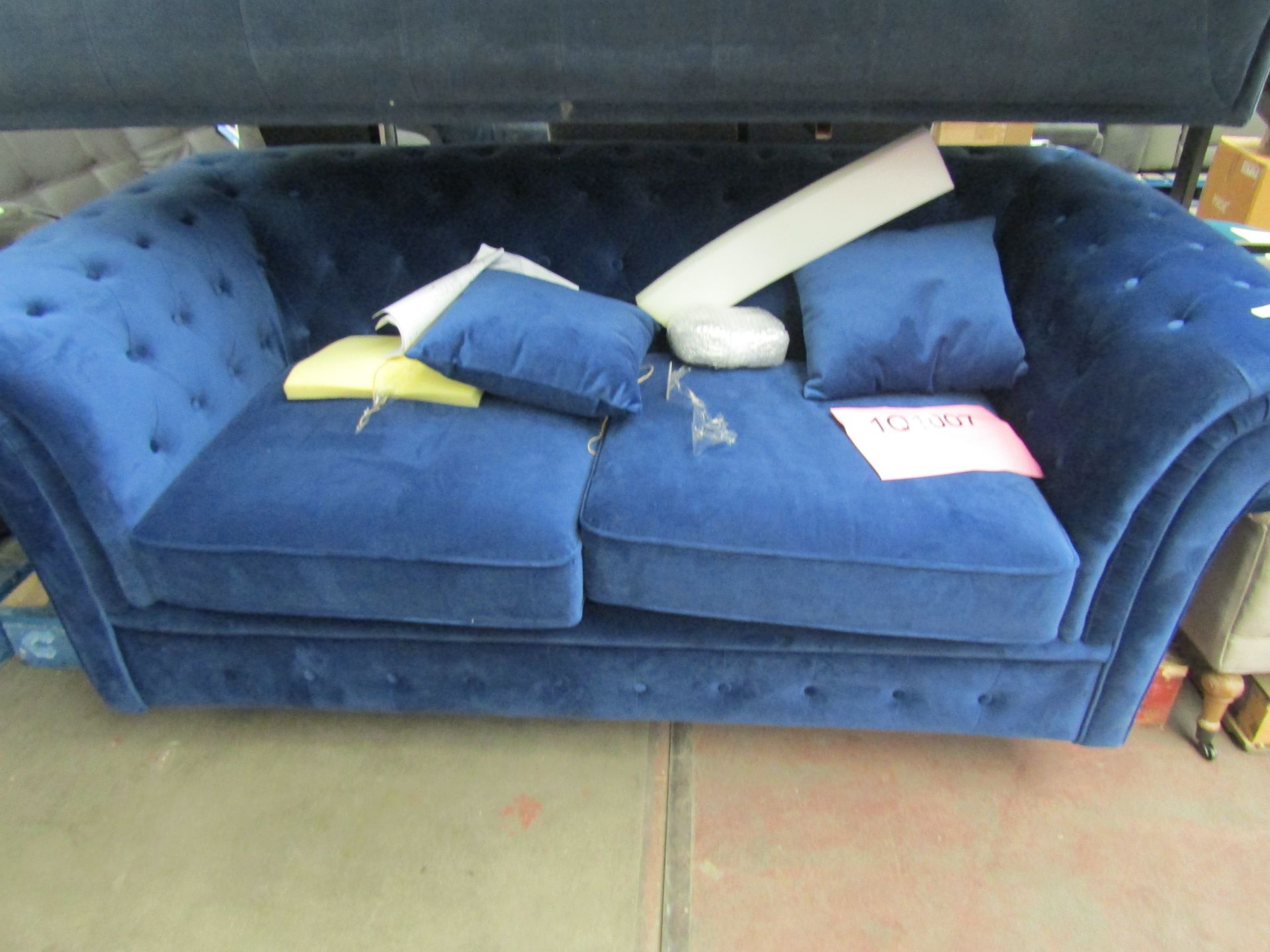 1 x Made.com Branagh Sofa Bed Electric Blue Velvet RRP £1199 SKU MAD-SOFBRA039BLU-UK TOTAL RRP £1199