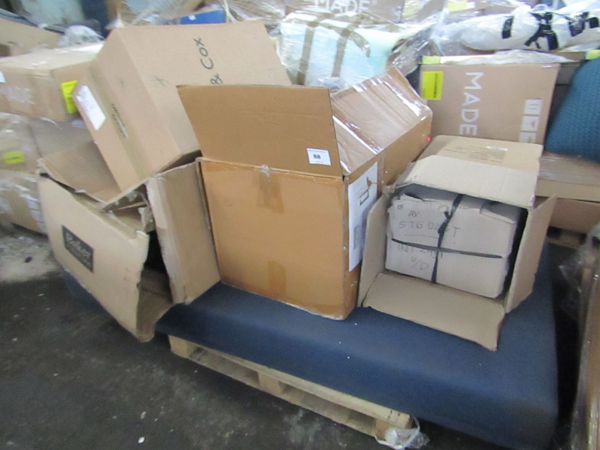 | 1X | PALLET OF FAULTY / MISSING PARTS / DAMAGED CUSTOMER RETURNS COX & COX STOCK UNMANIFESTED |