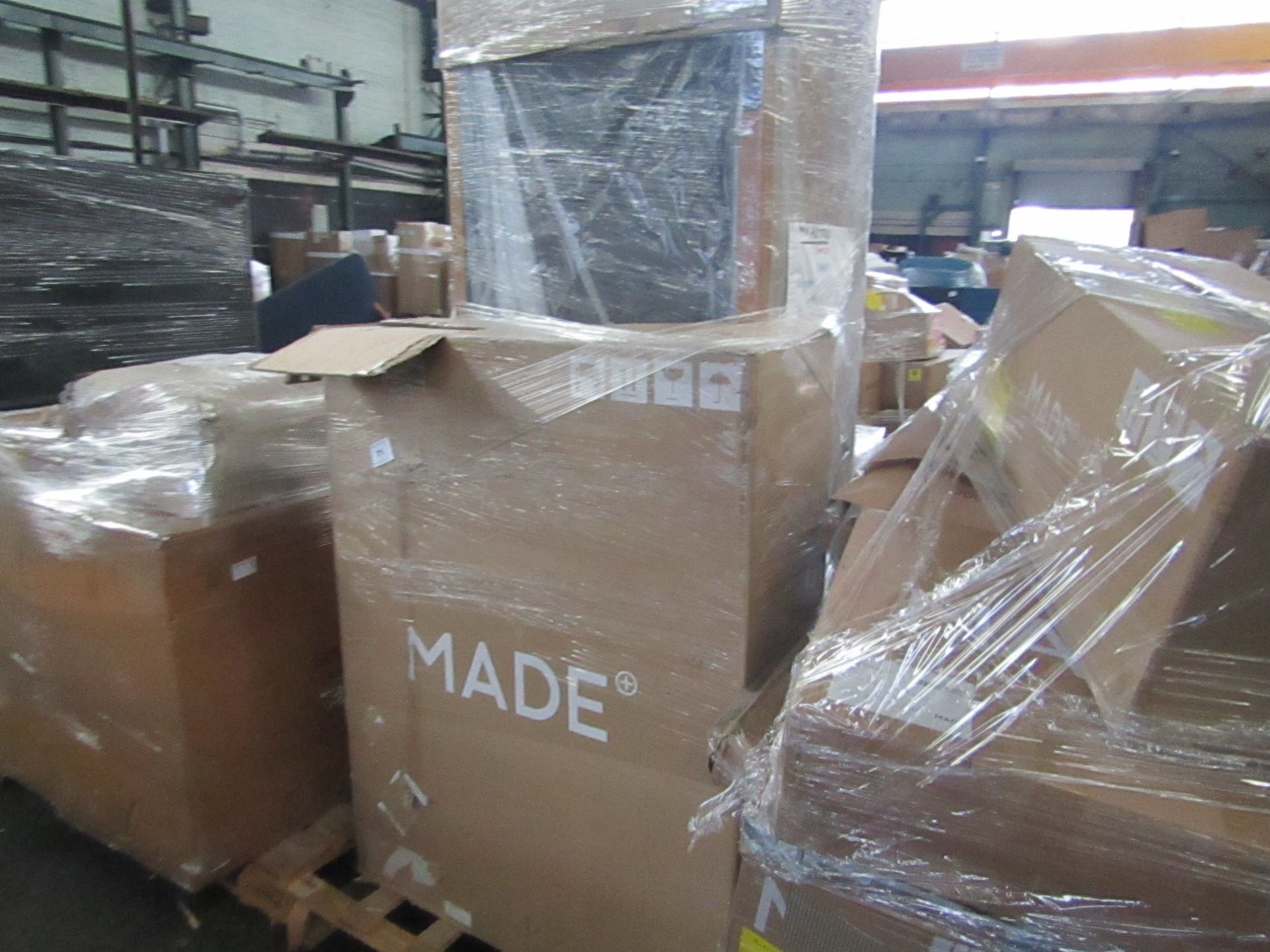 | 1X | PALLET OF FAULTY / MISSING PARTS / DAMAGED CUSTOMER RETURNS MADE.COM STOCK UNMANIFESTED |