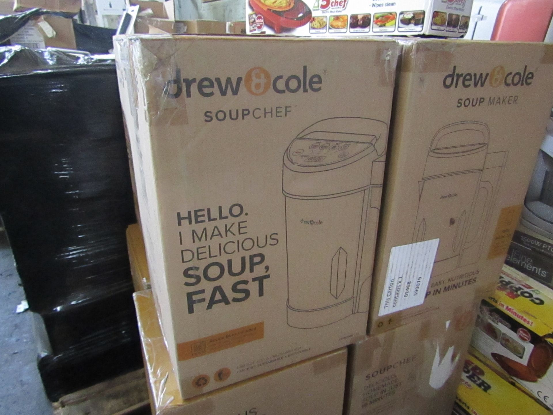 | 2X | DREW & COLE SOUP CHEFS | UNCHECKED & BOXED | NO ONLINE RESALE | RRP £59.99 | TOTAL LOT RRP £