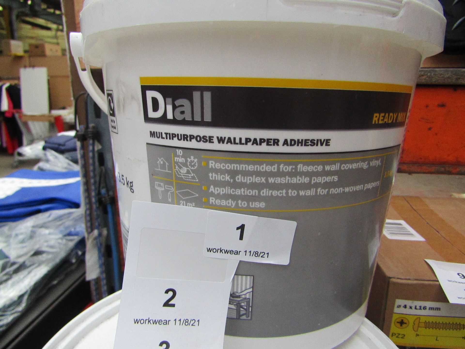 Diall - Multi-Purpose Wallpaper Adhesive 3.5KG Ready Mix - Unused.