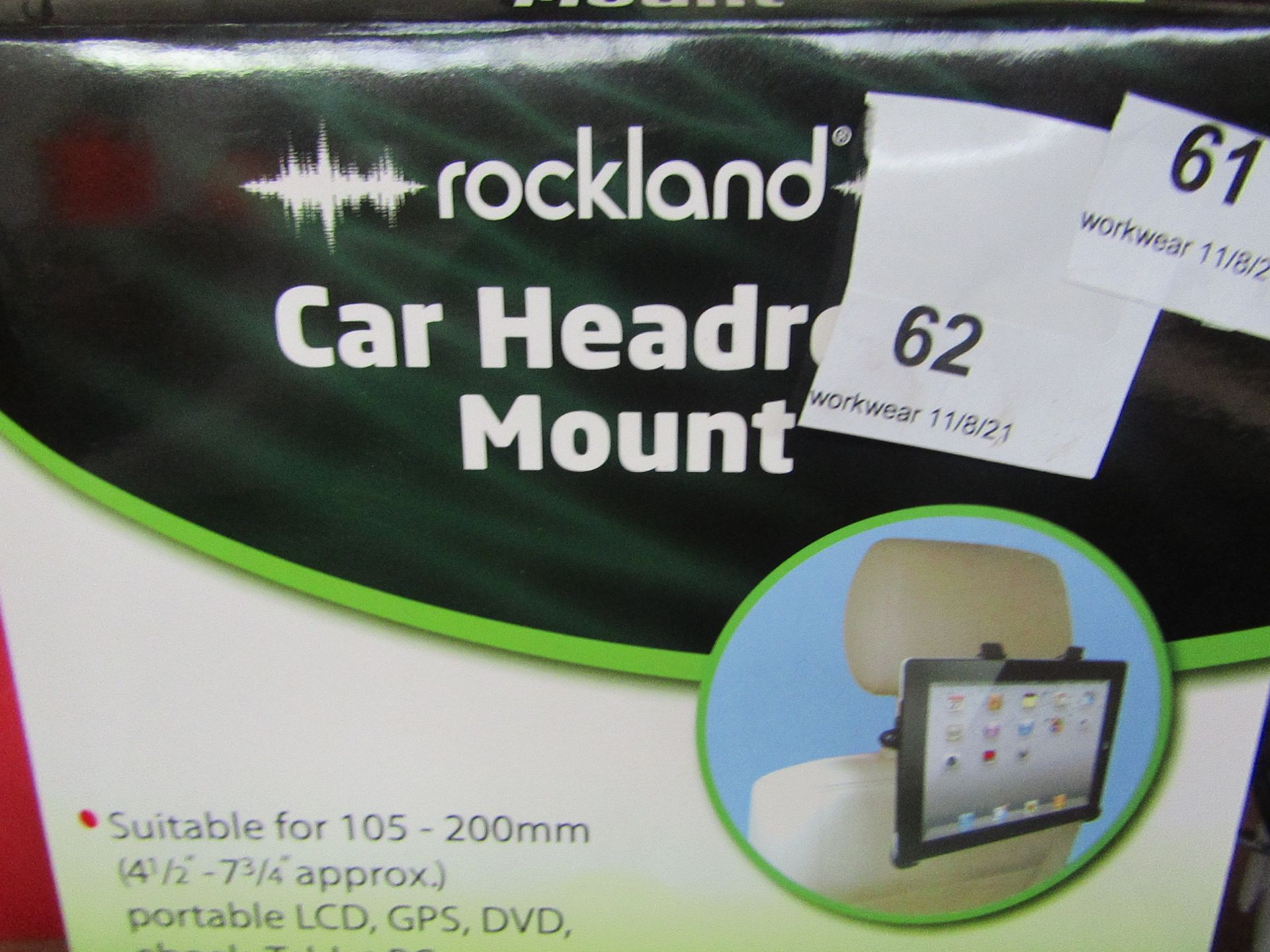 4x Rockland - Car Headrest Mounts Suitable for Tablets and devices up to 7" - New & Boxed.