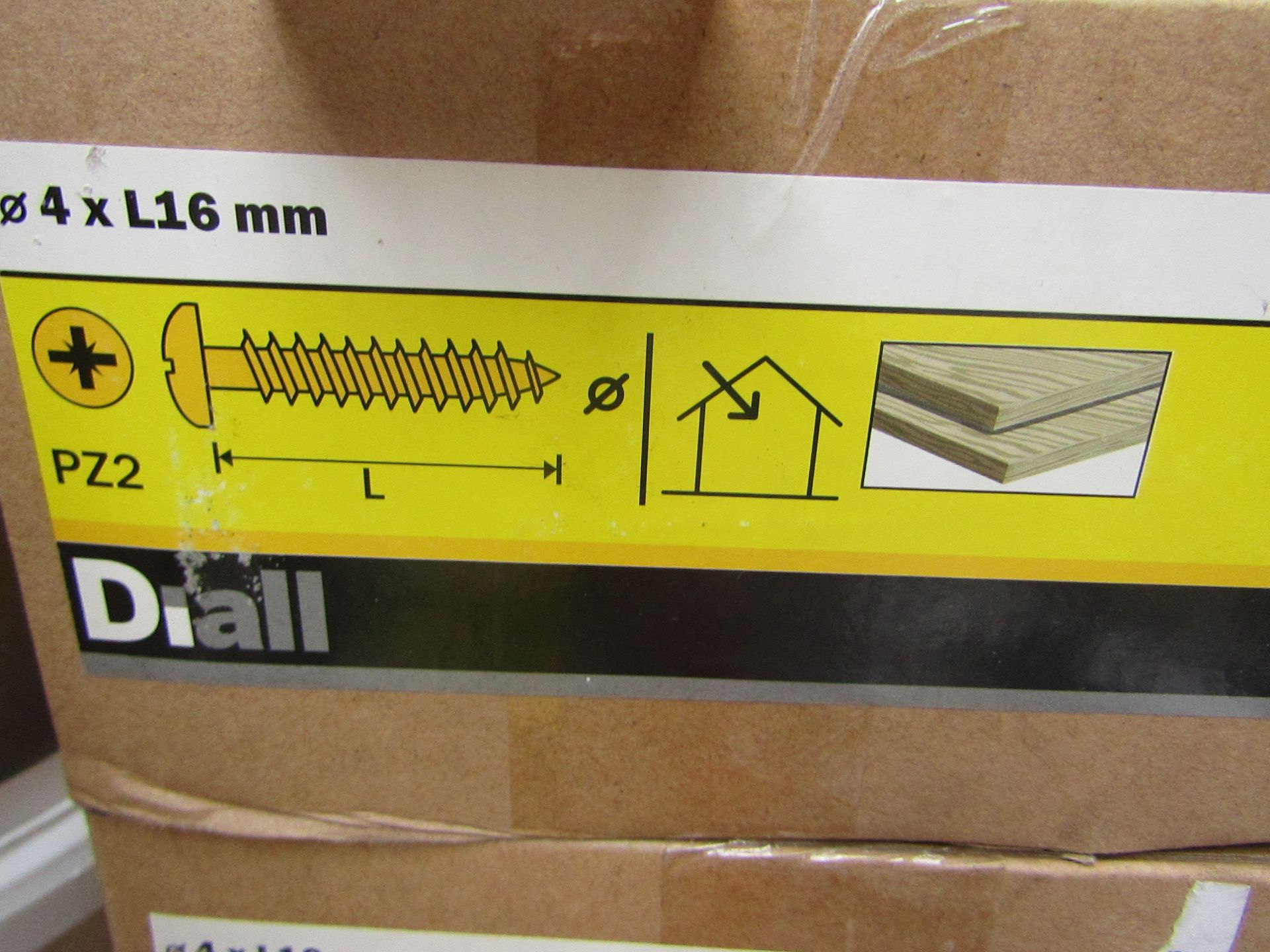 Diall - Wood Screws 4x16mm PZ2 - Quantity Unknown - Unused & Boxed.