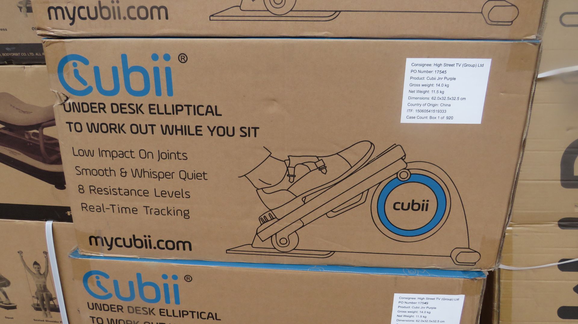 | 2X | CUBII UNDER DESK ELLIPTICAL WORKOUT | UNCHECKED & BOXED | NO ONLINE RE-SALE | RRP £179.99 |