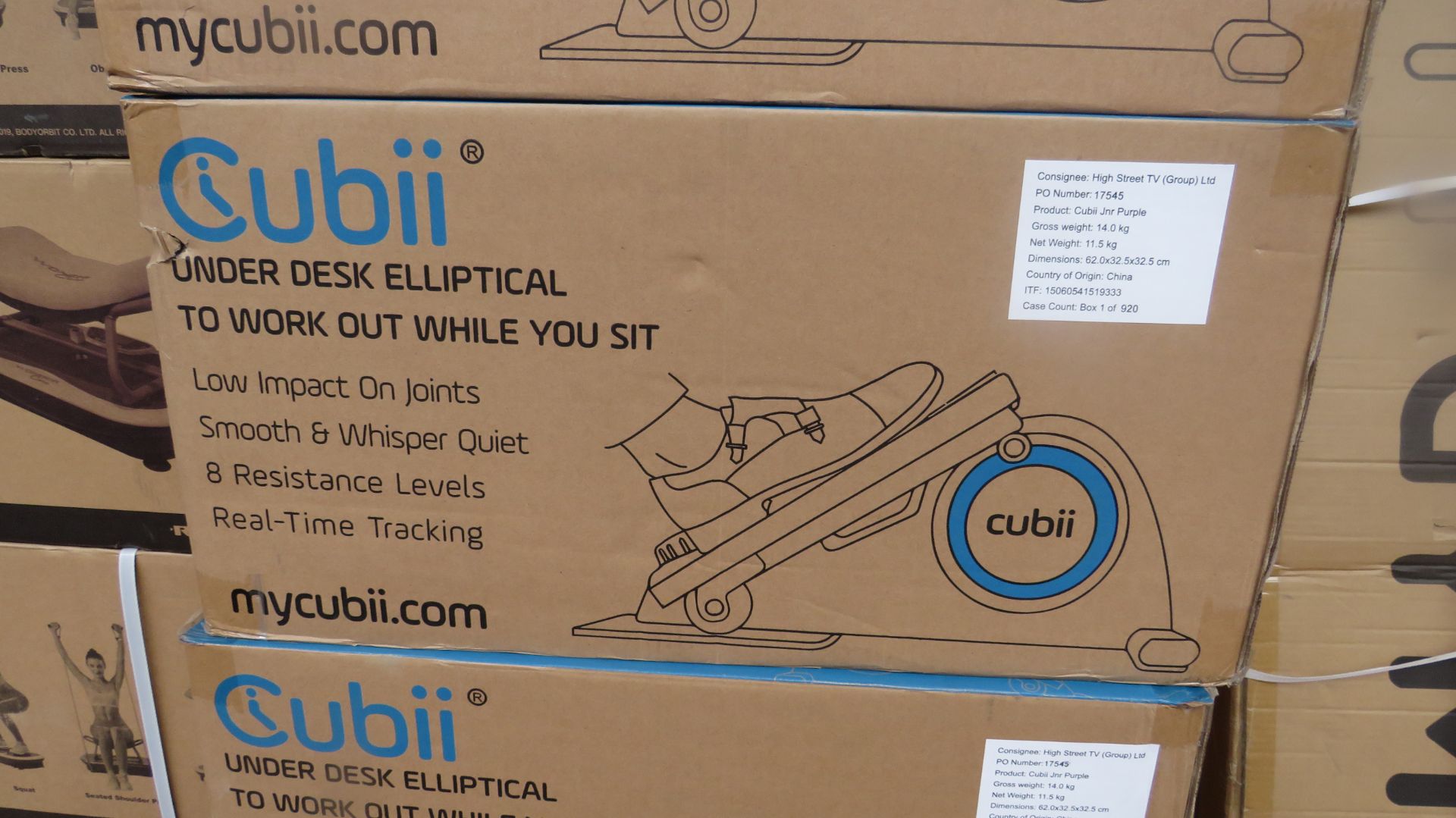 | 2X | CUBII UNDER DESK ELLIPTICAL WORKOUT | UNCHECKED & BOXED | NO ONLINE RE-SALE | RRP £179.99 |