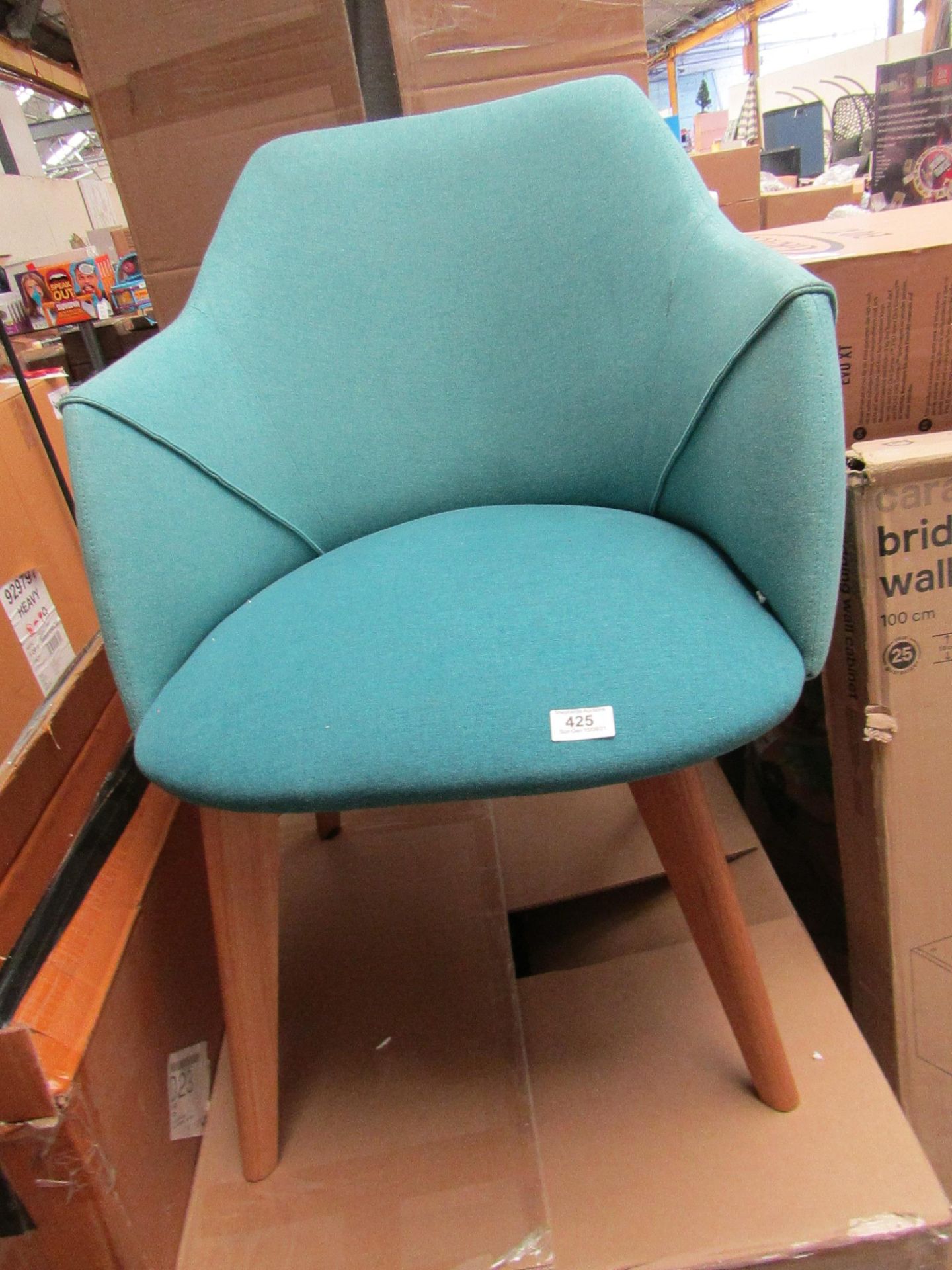 | 1X | MADE.COM LULE OFFICE CHAIR | MINERAL BLUE & EMERALD GREEN | UNCHECKED & BOXED | RRP œ179 |