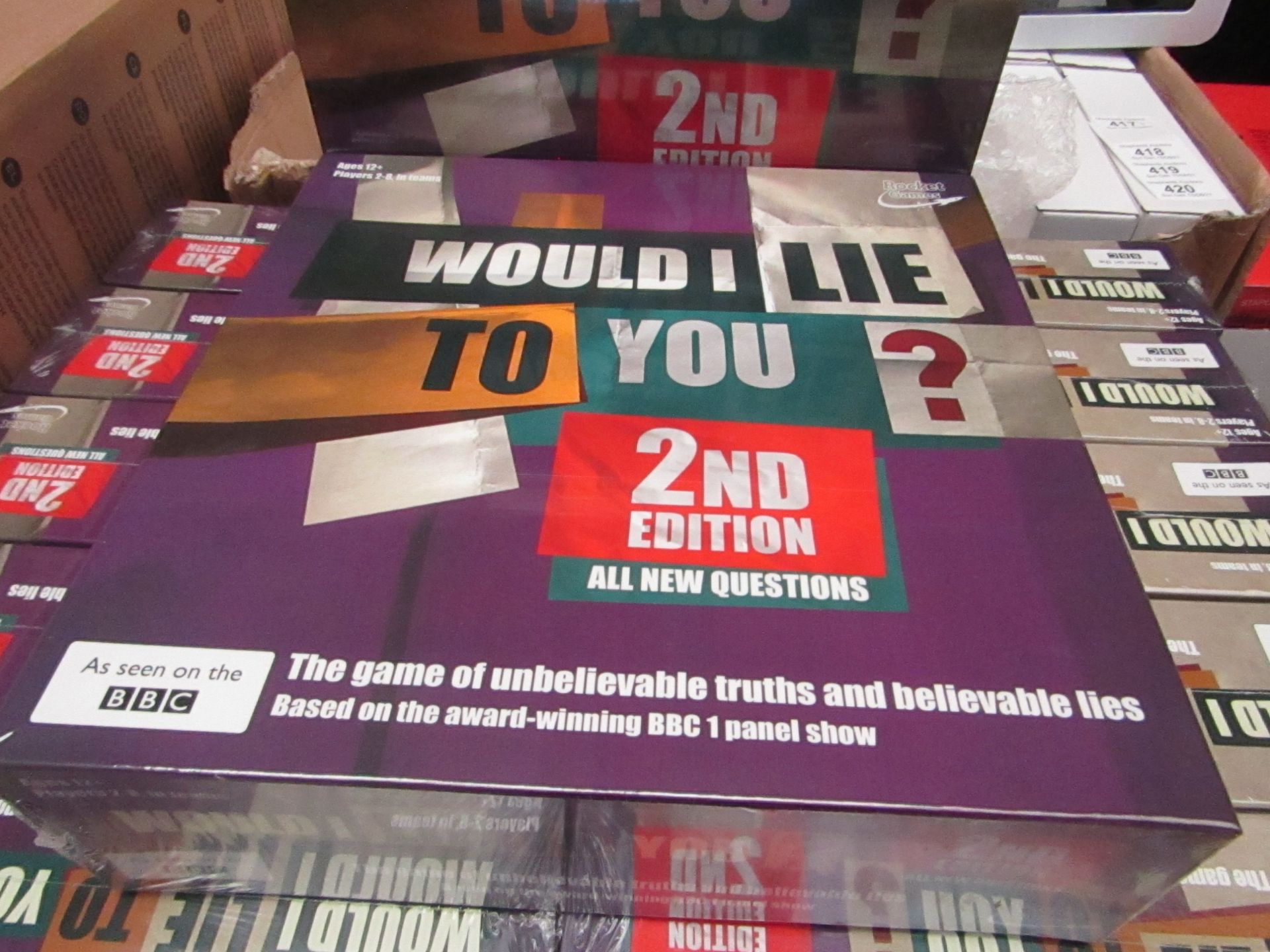 1X ROCKET GAMES, WOULD I LIE TO YOU BOARD GAME, NEW IN PACKAGE.