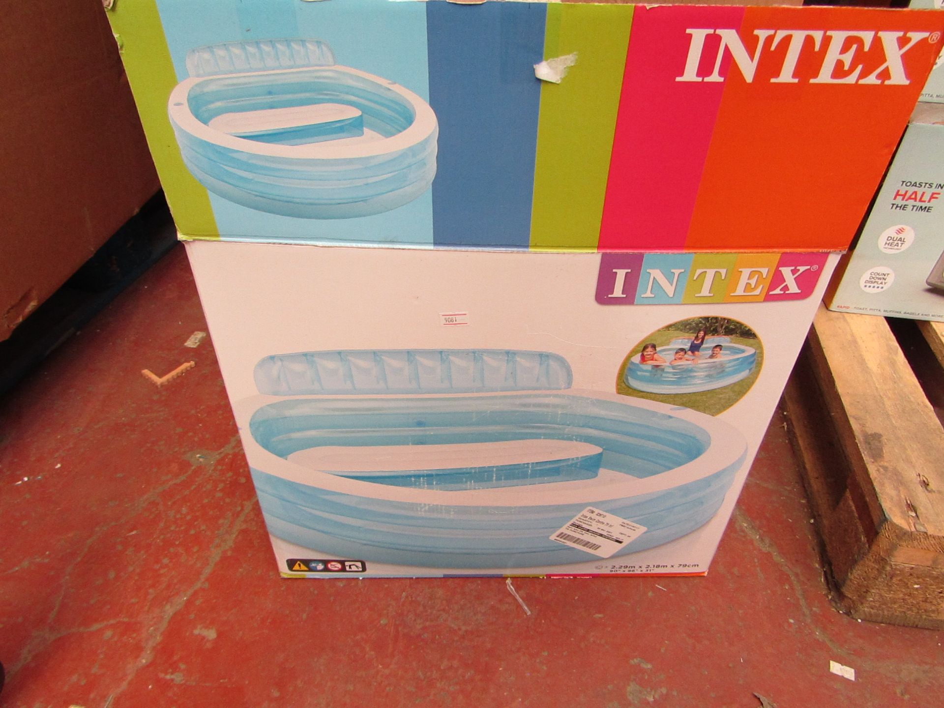 Intex - Swimming Pool - 2.29m x 2.18m x 79cm - Unchecked & Boxed.