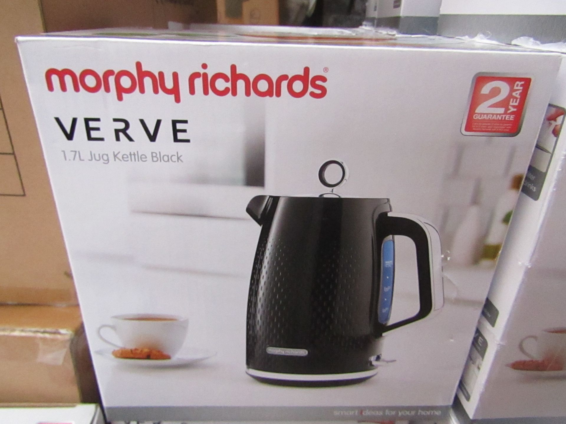 Morphy Richards Verve 1.7L jug black kettle, brand new and boxed. RRP £42.99