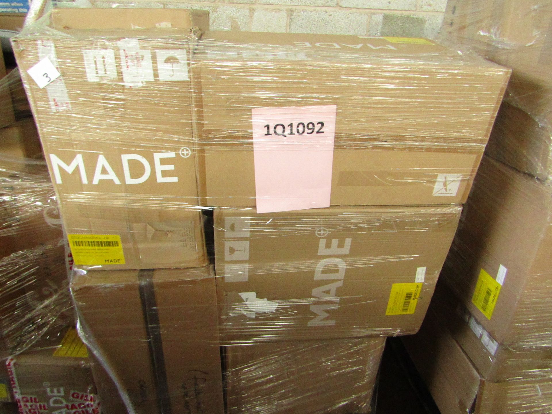 Mixed pallet of Made.com customer returns to include 15 items of stock with a total RRP of