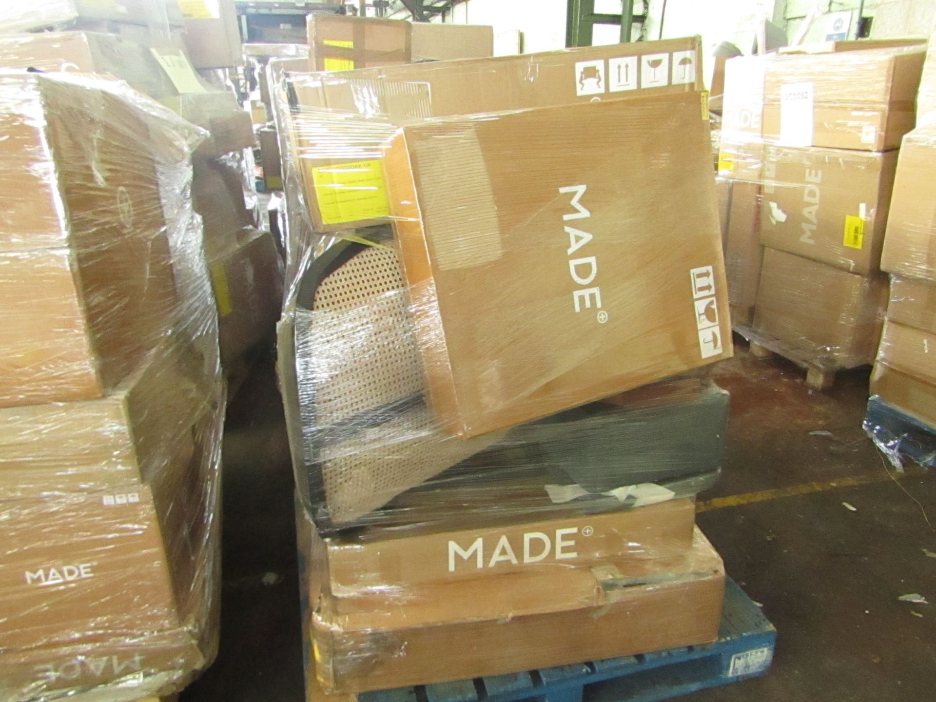 Mixed pallet of Made.com customer returns to include 5 items of stock with a total RRP of