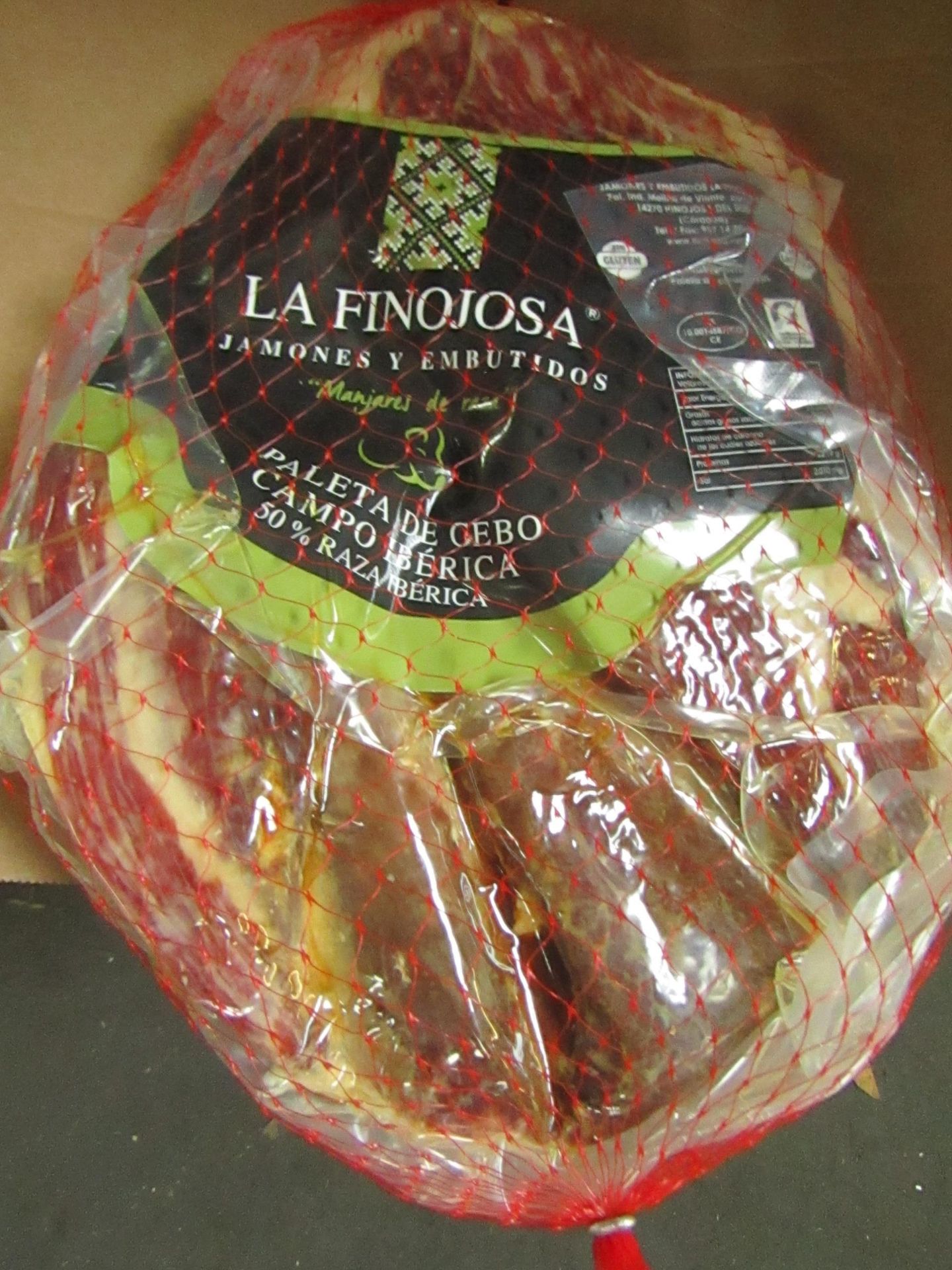 1 x La Finojosa 2.2 Kg Boneless Iberico Ham Shoulder BB 18.3.22 RRP £99 on Amazon Pata Negra -