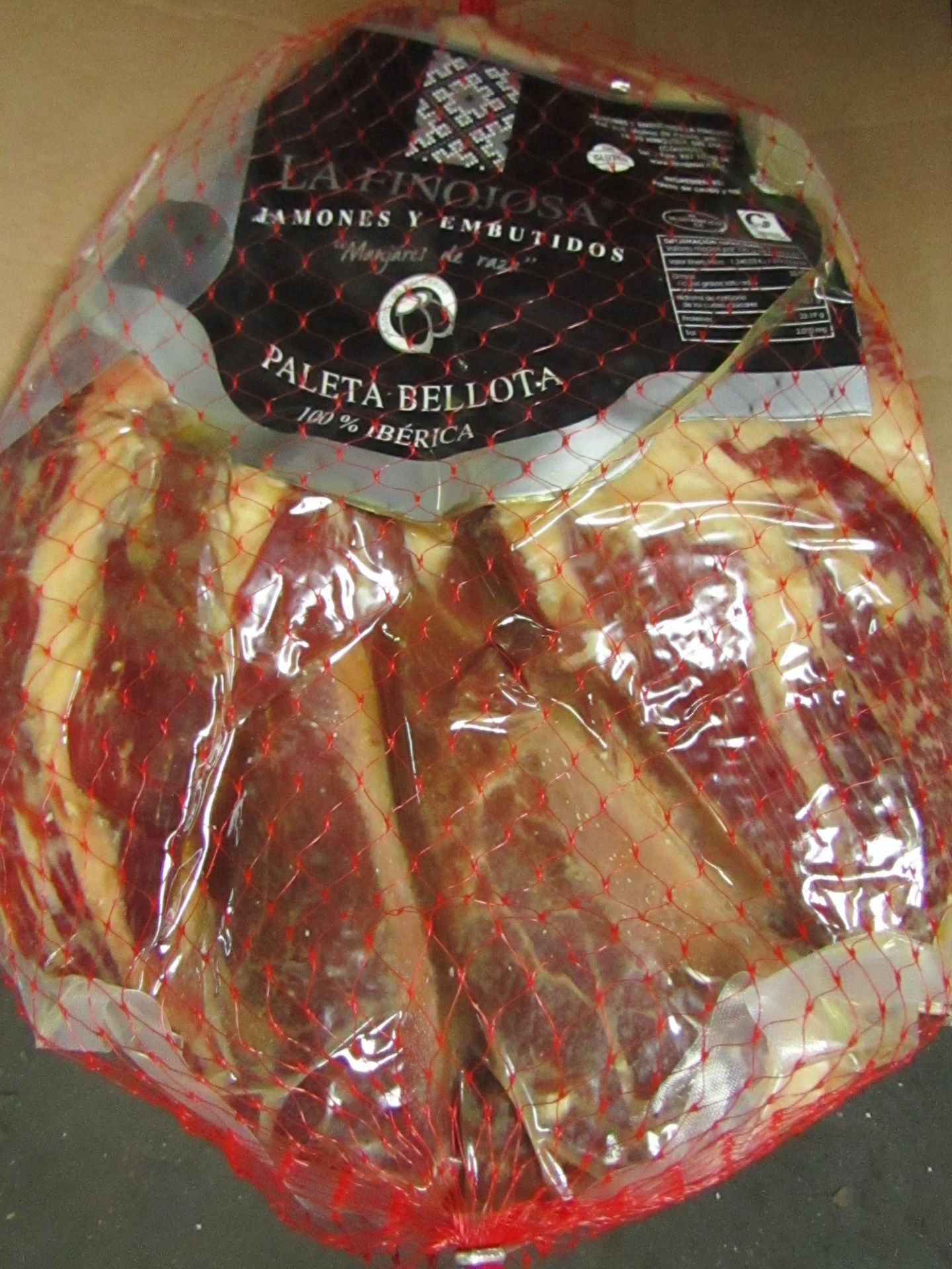 1 x La Finojosa 2.2 Kg Boneless Iberico Ham Shoulder BB 18.3.22 RRP £117.50 on Amazon Pata Negra -