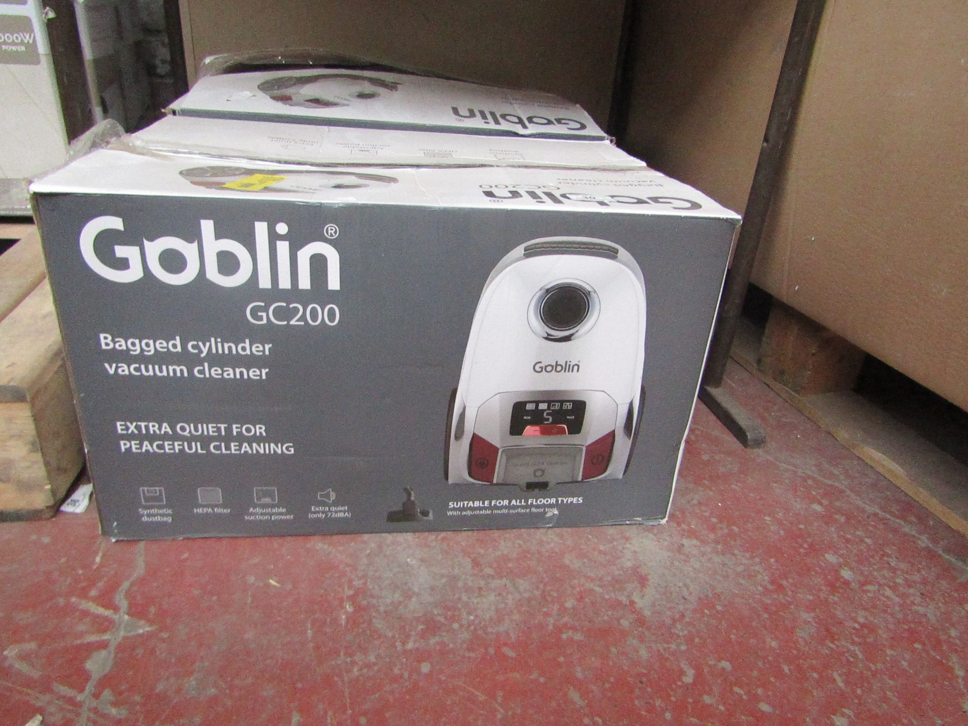 | 2X | GOBLIN BAGGED CYLINDER VACUUM CLEANER | UNCHECKED & BOXED | NO ONLINE RESALE | SKU - | RRP £